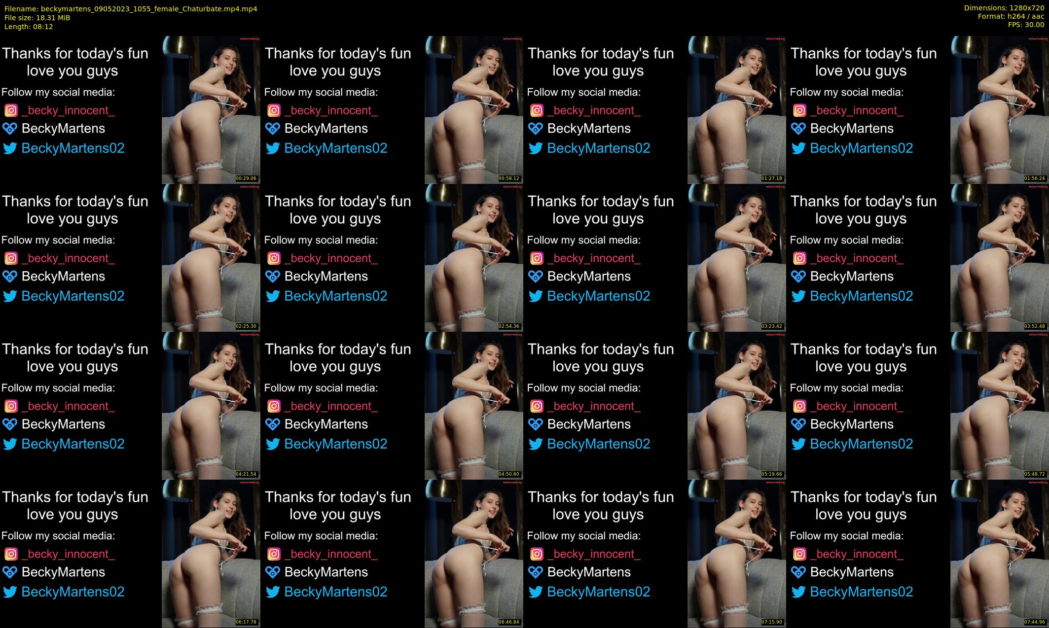 beckymartens — 9 minute Chaturbate female cam show recording, 720p, May 9, 2023