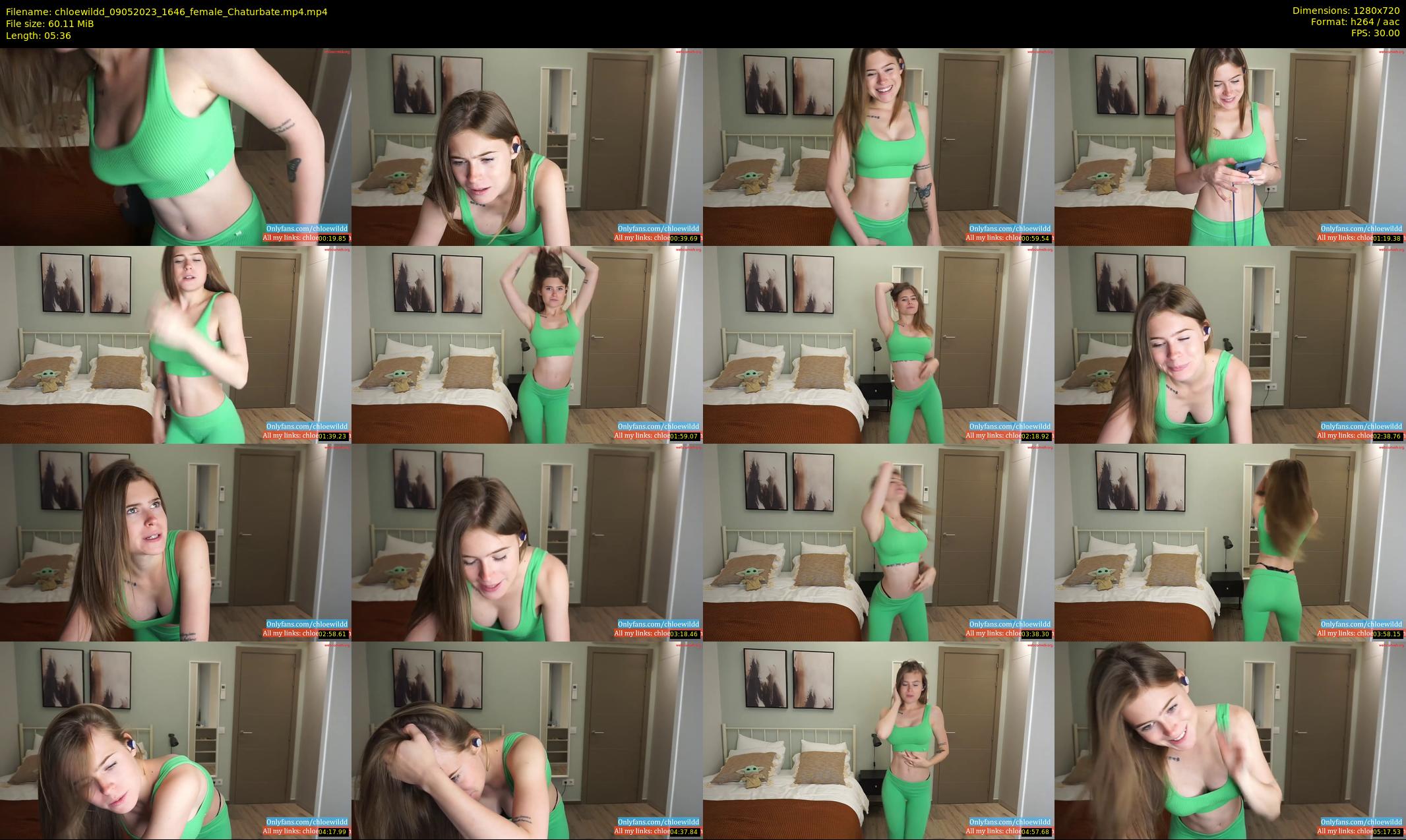 chloewildd — 6 minute Chaturbate female cam show recording, 720p, May 9, 2023