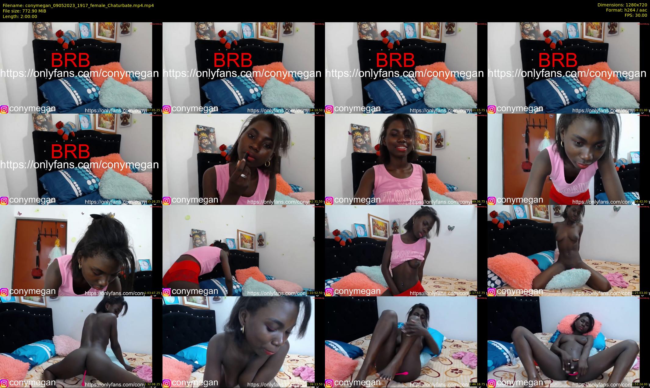 conymegan — 120 minute Chaturbate female cam show recording, 720p, May 9, 2023