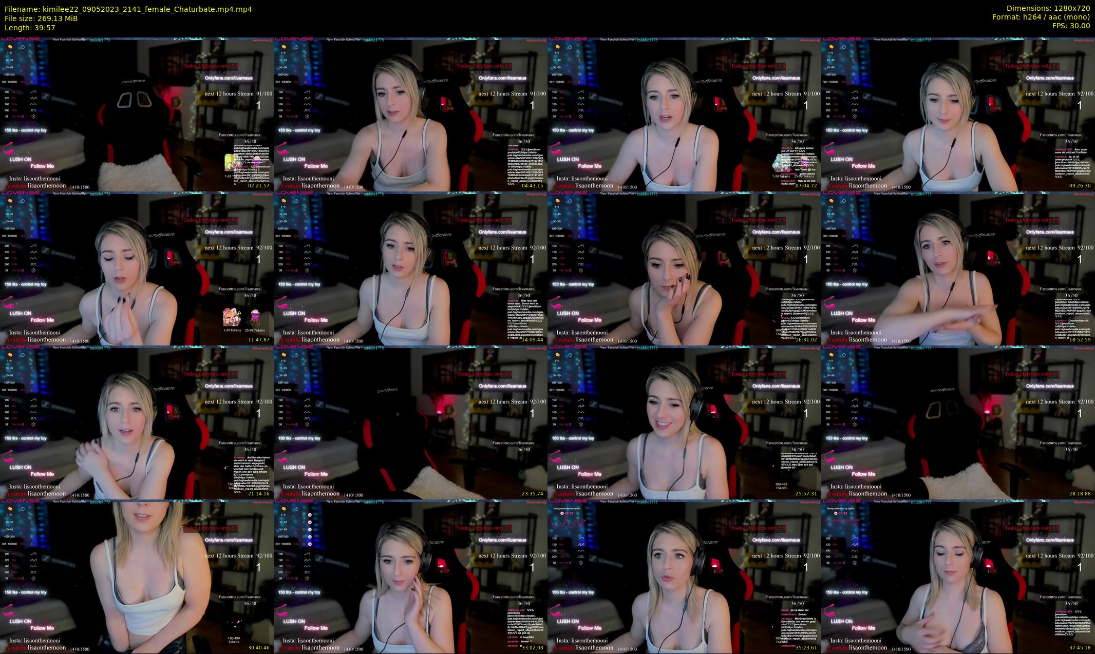 kimilee22 — 40 minute Chaturbate female cam show recording, 720p, May 9, 2023
