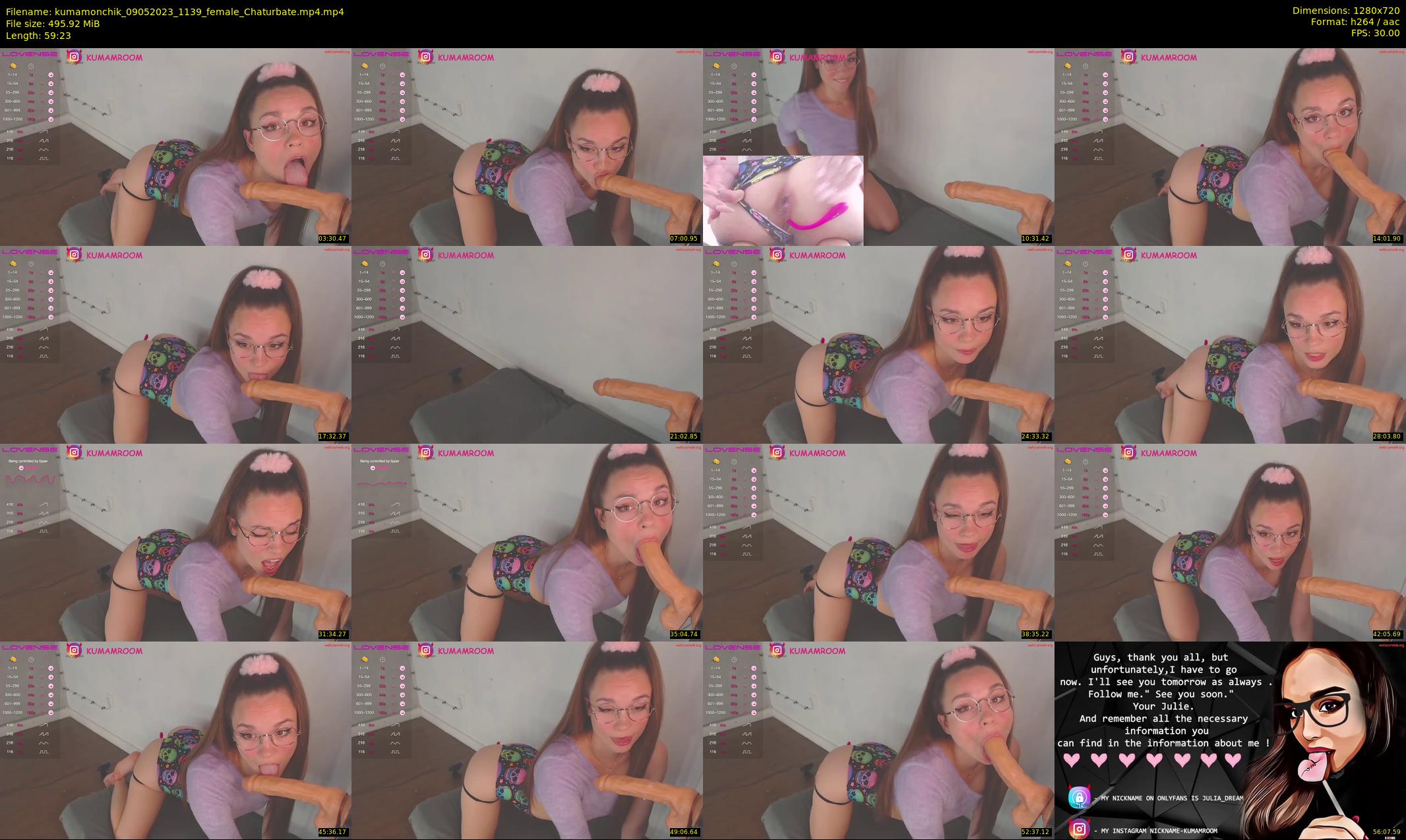 kumamonchik — 60 minute Chaturbate couple cam show recording, 720p, May 9, 2023