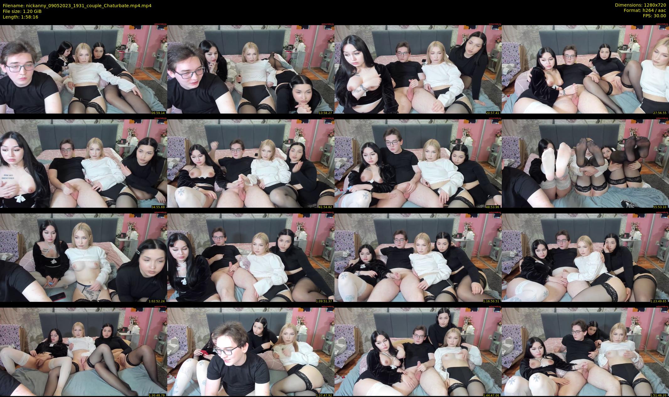 nickanny — 119 minute Chaturbate couple cam show recording, 720p, May 9, 2023