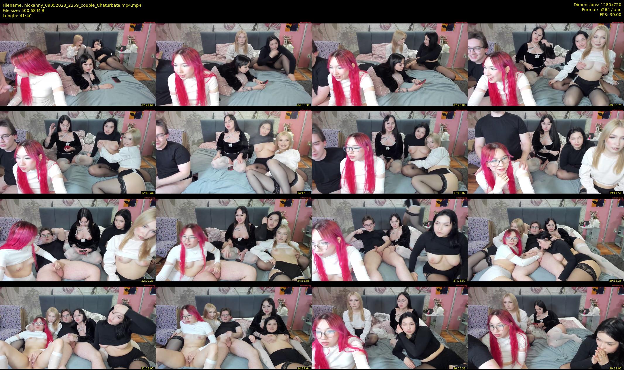 nickanny — 42 minute Chaturbate couple cam show recording, 720p, May 9, 2023