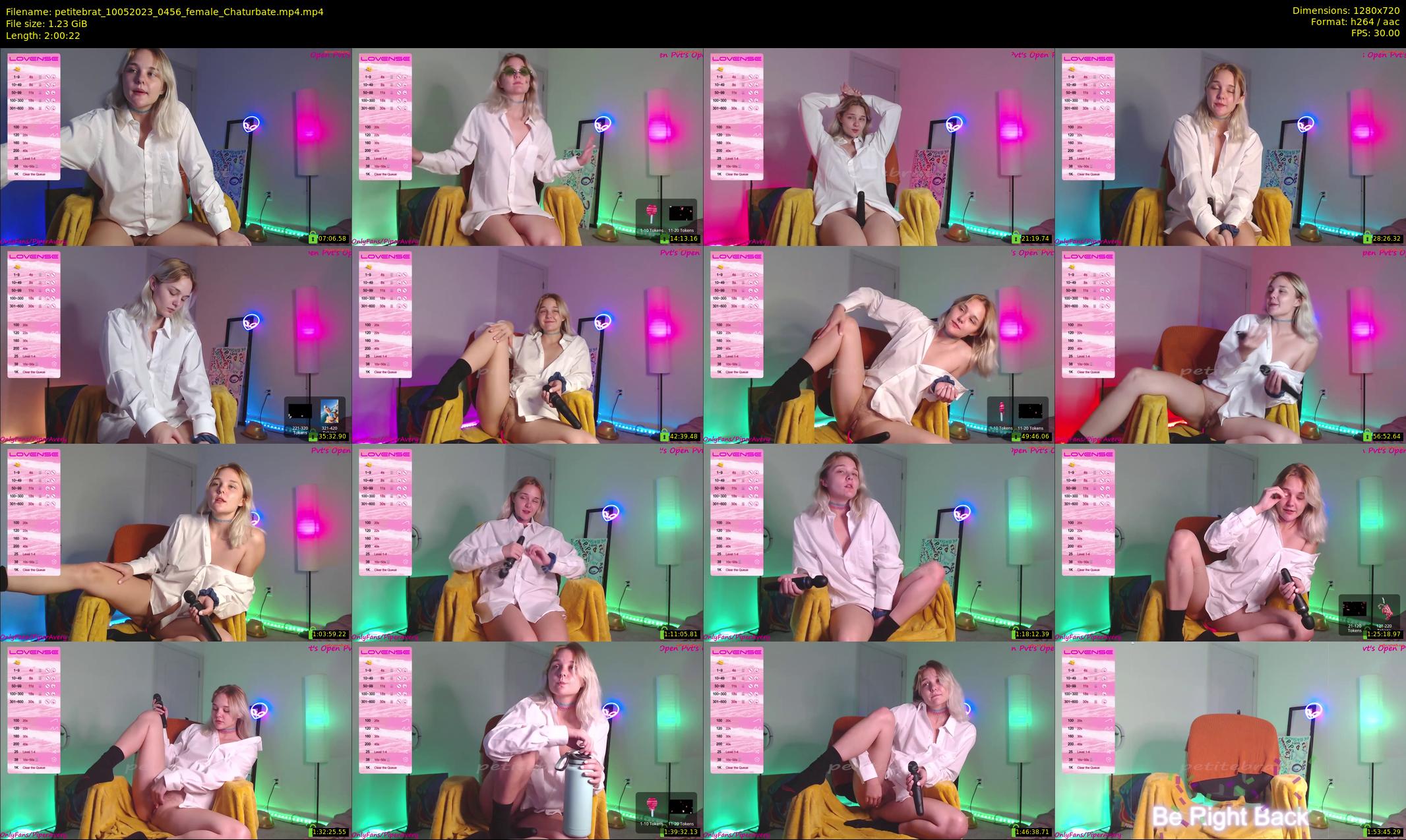 petitebrat — 121 minute Chaturbate female cam show recording, 720p, May 10, 2023