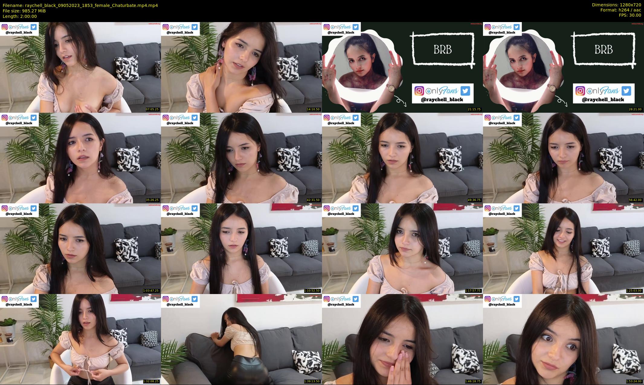 raychell_black — 120 minute Chaturbate female cam show recording, 720p, May 9, 2023