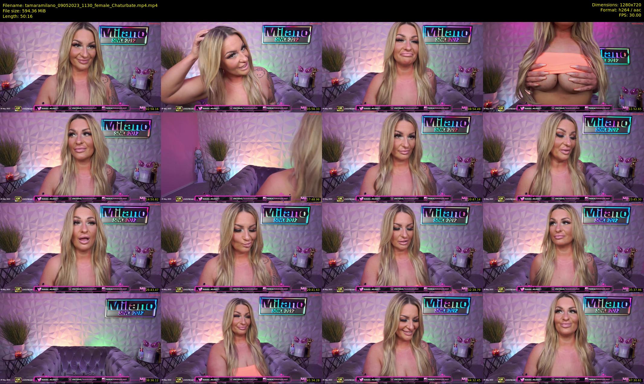 tamaramilano — 51 minute Chaturbate female cam show recording, 720p, May 9, 2023