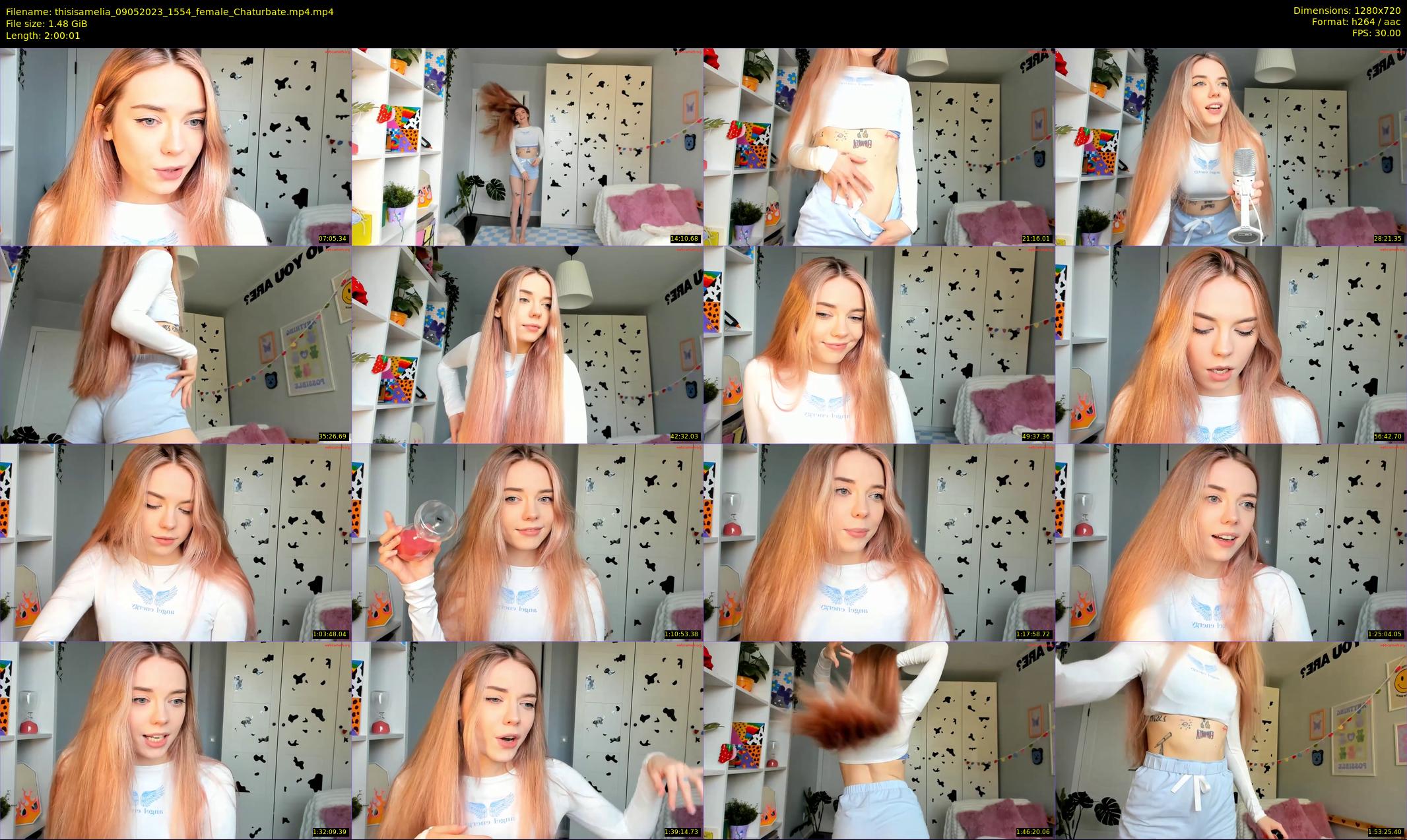 thisisamelia — 121 minute Chaturbate female cam show recording, 720p, May 9, 2023