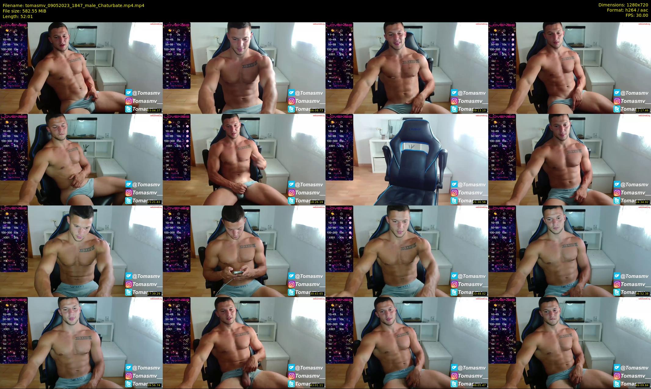 tomasmv — 53 minute Chaturbate male cam show recording, 720p, May 9, 2023