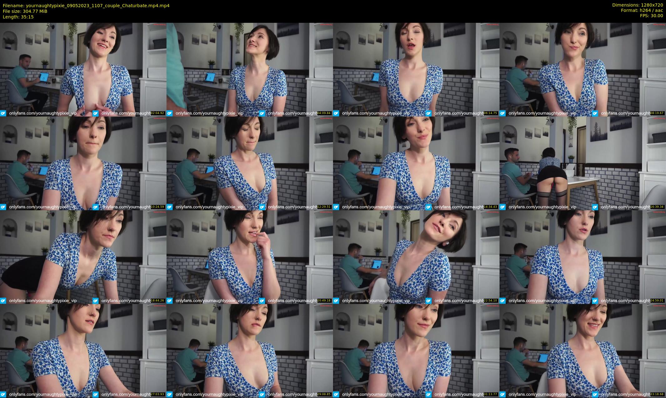 yournaughtypixie — 36 minute Chaturbate couple cam show recording, 720p, May 9, 2023