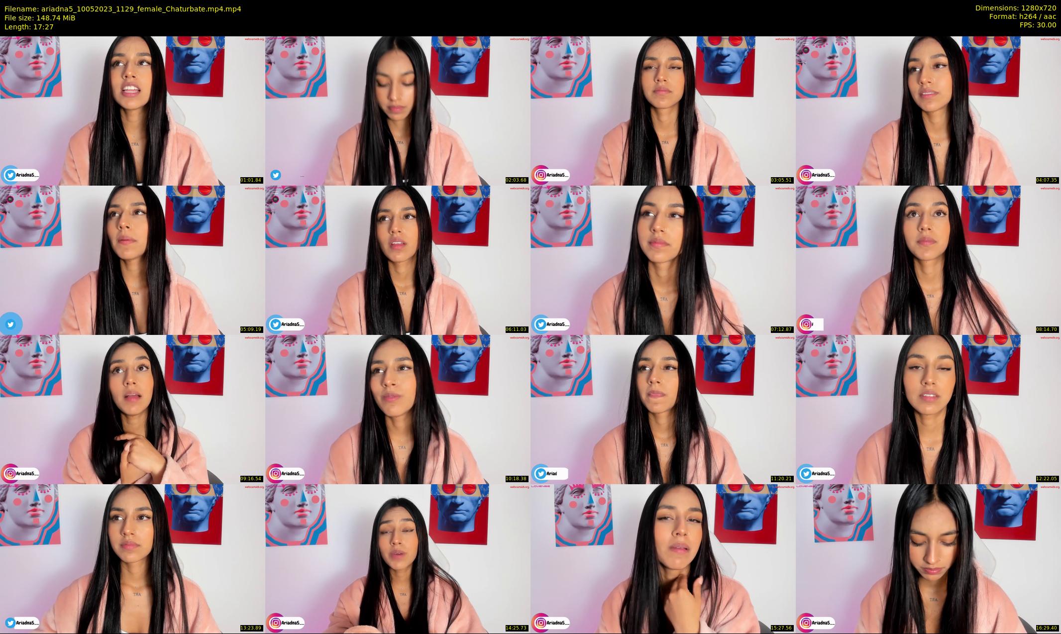 ariadna5 — 18 minute Chaturbate female cam show recording, 720p, May 10, 2023