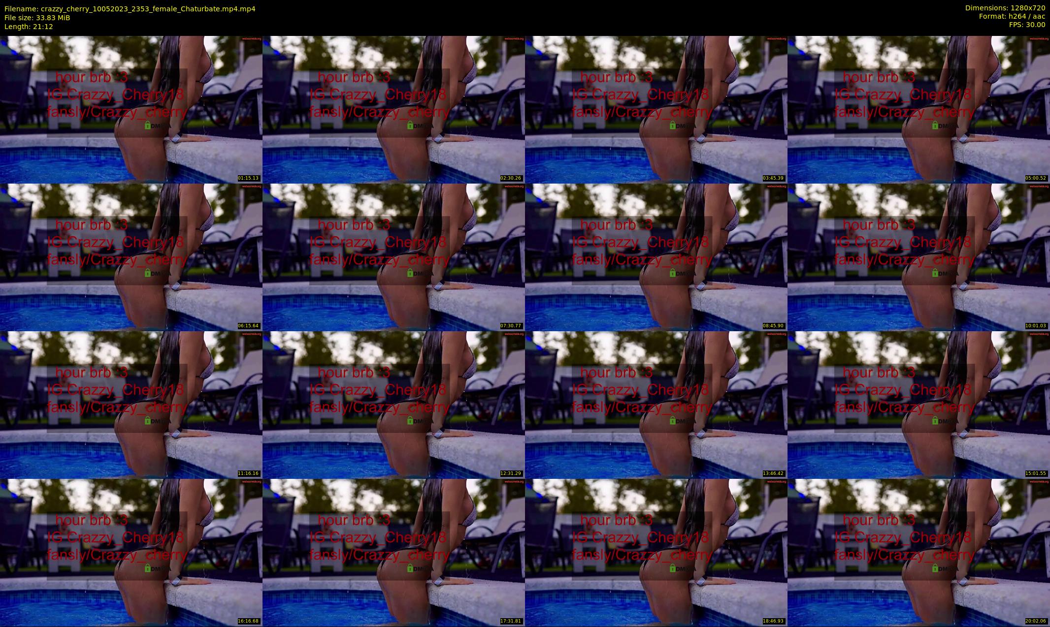 crazzy_cherry — 22 minute Chaturbate female cam show recording, 720p, May 10, 2023