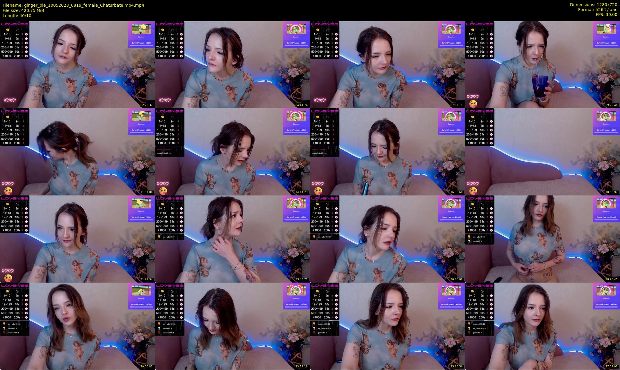 ginger_pie — 41 minute Chaturbate female cam show recording, 720p, May 10, 2023