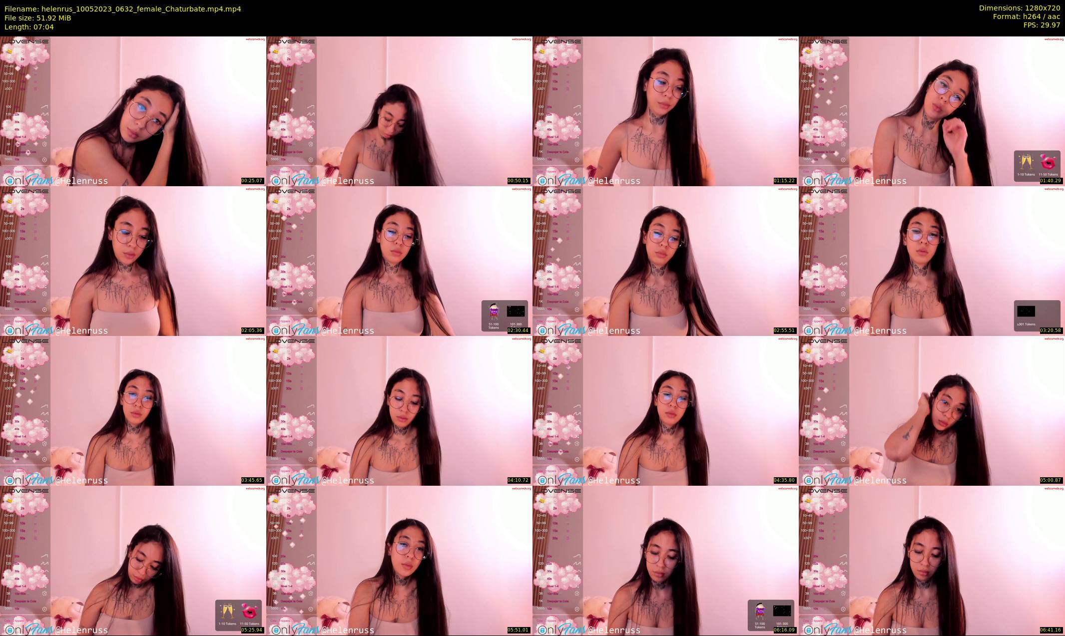 helenrus — 8 minute Chaturbate female cam show recording, 720p, May 10, 2023