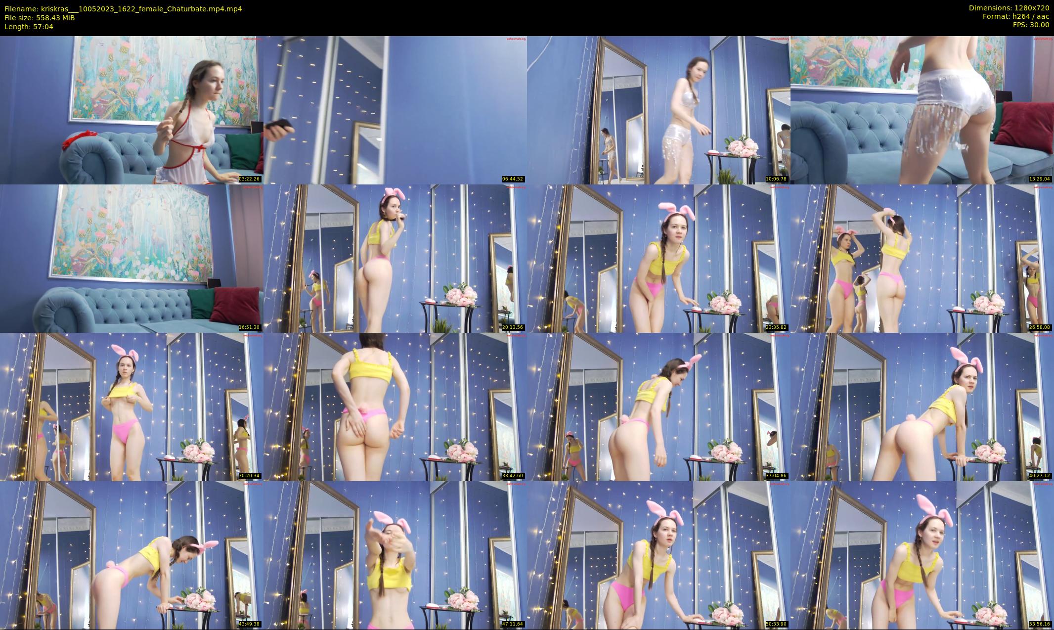 kriskras__ — 58 minute Chaturbate female cam show recording, 720p, May 10, 2023