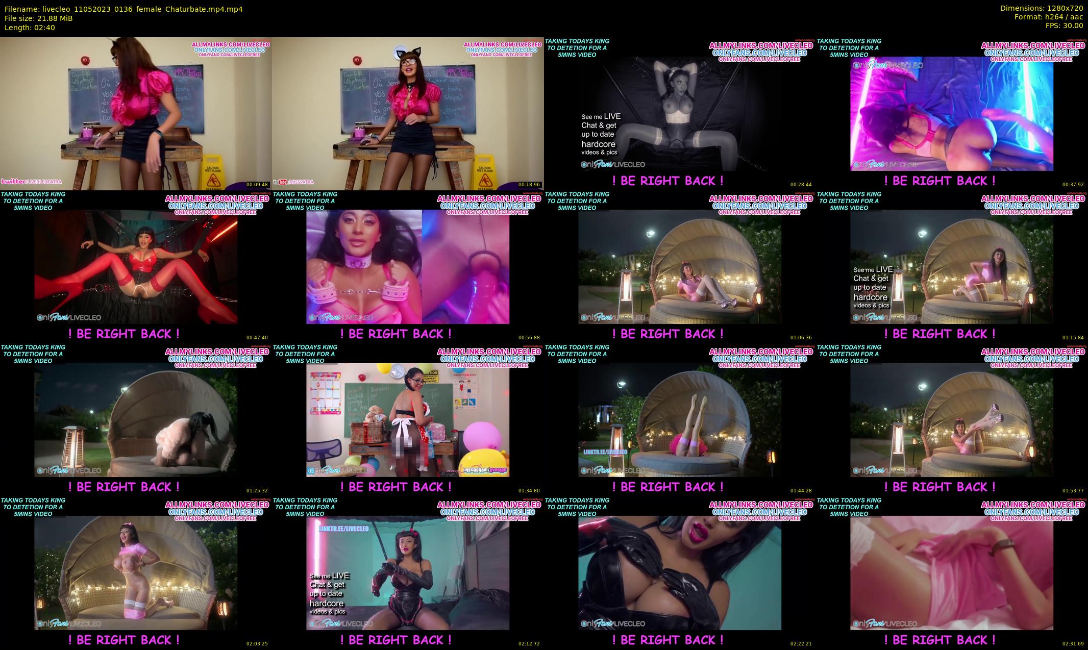 livecleo — 3 minute Chaturbate female cam show recording, 720p, May 11, 2023