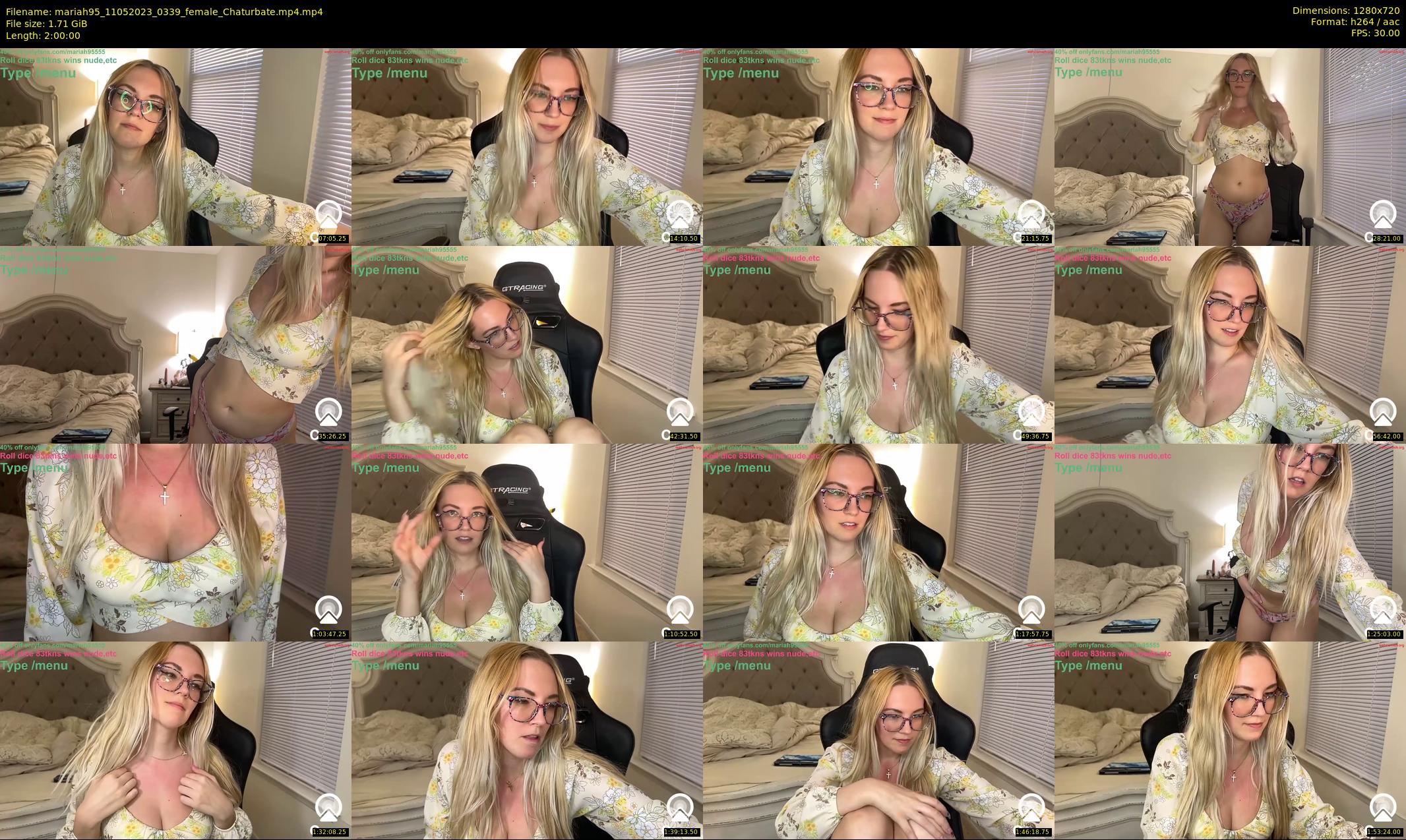 mariah95 — 120 minute Chaturbate female cam show recording, 720p, May 11, 2023