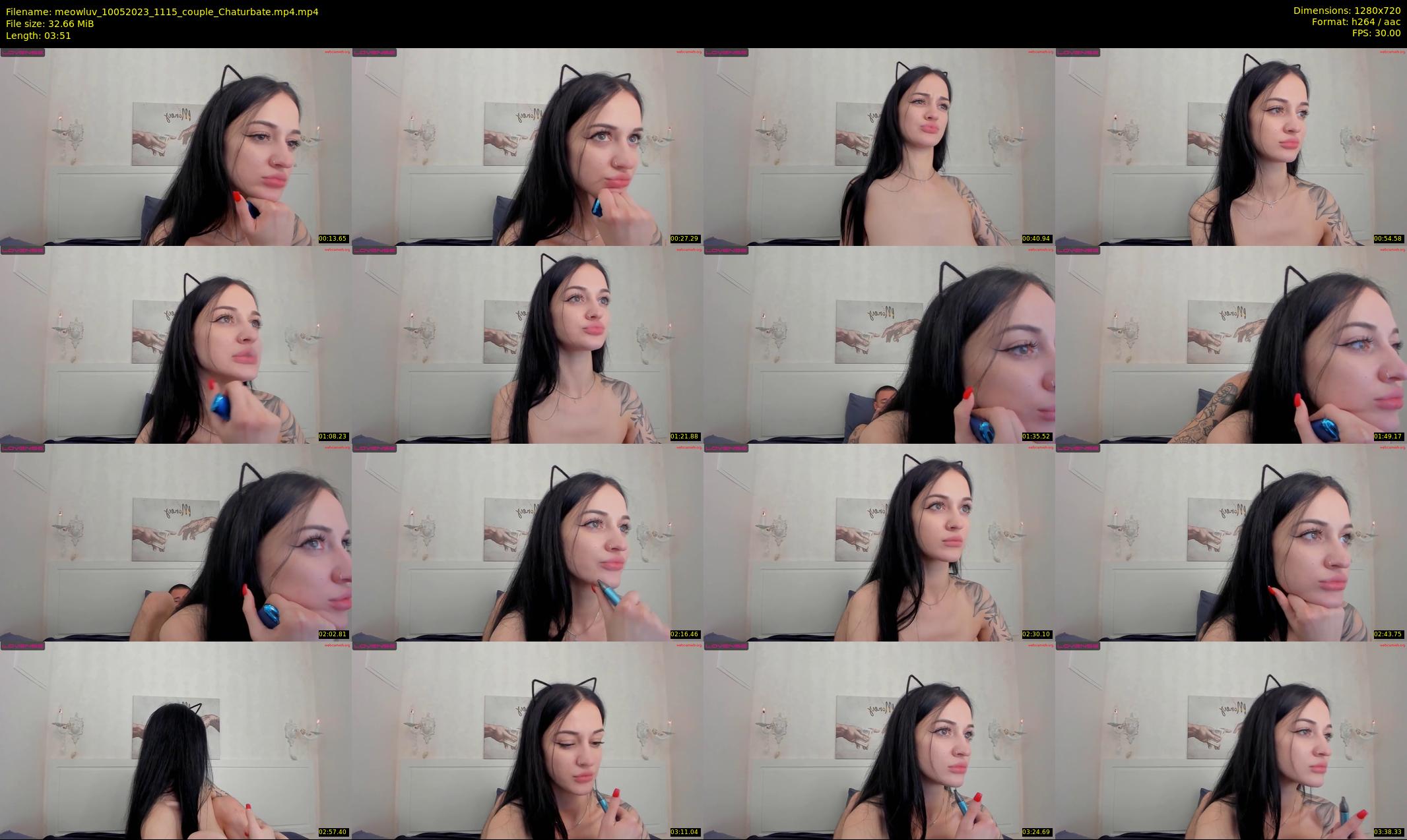 meowluv — 4 minute Chaturbate couple cam show recording, 720p, May 10, 2023