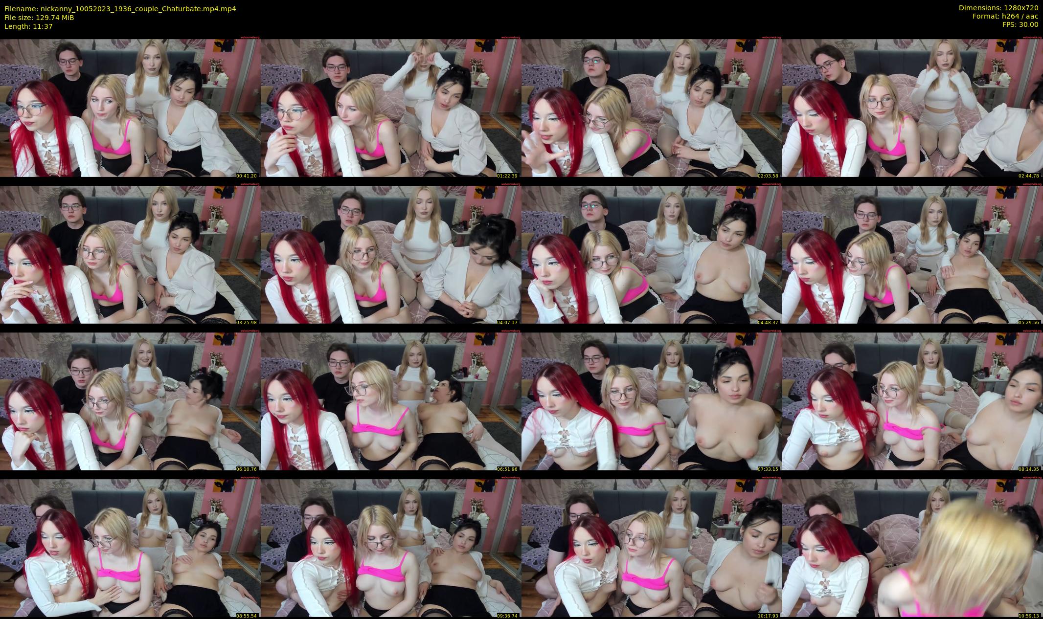 nickanny — 12 minute Chaturbate couple cam show recording, 720p, May 10, 2023