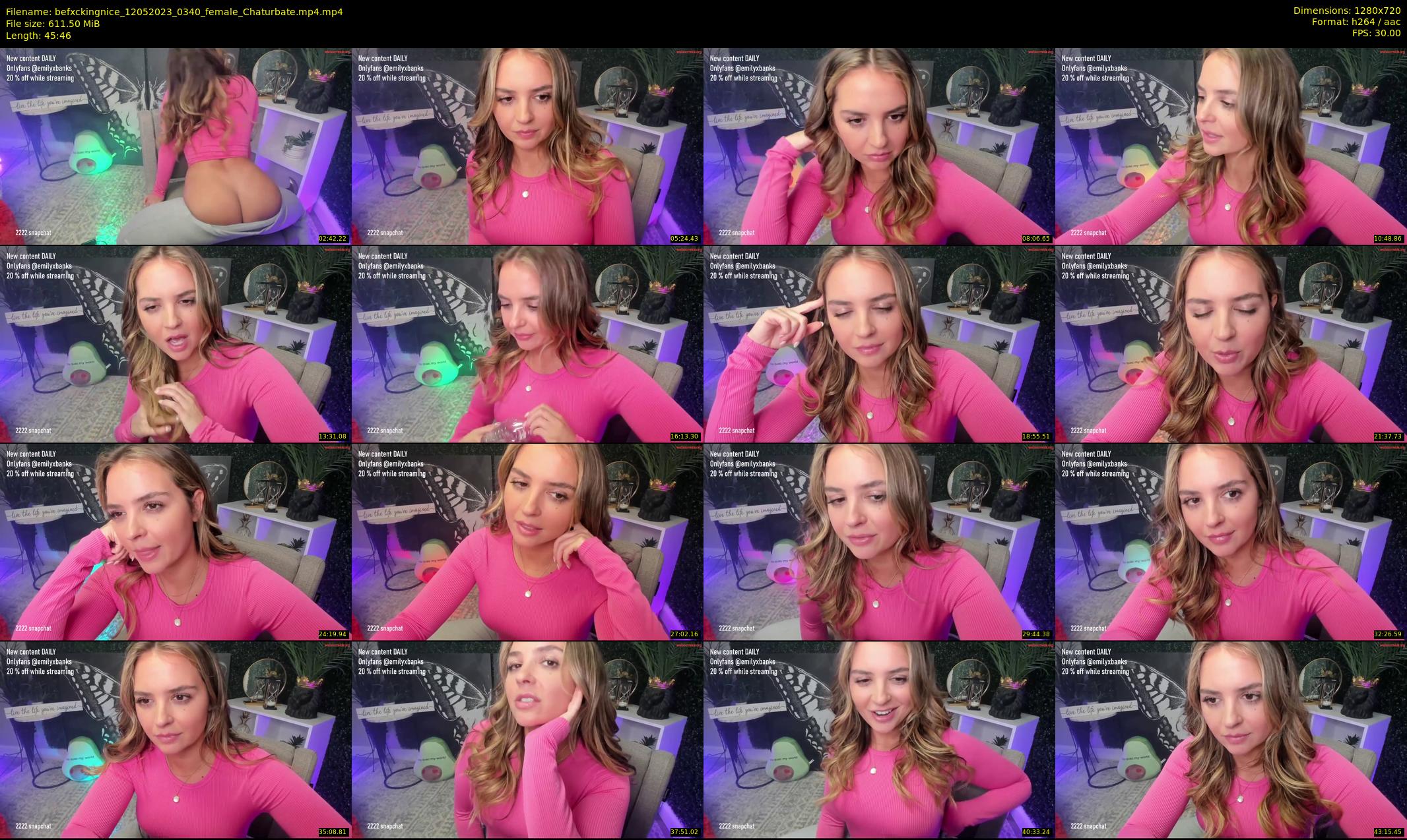 befxckingnice — 46 minute Chaturbate female cam show recording, 720p, May 12, 2023