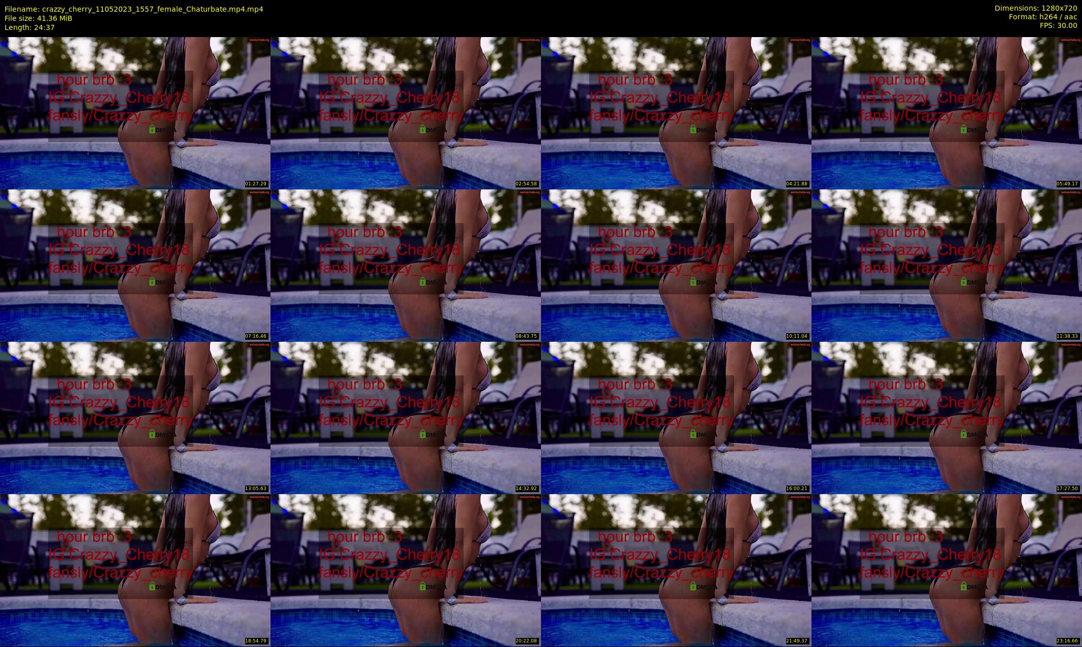 crazzy_cherry — 25 minute Chaturbate female cam show recording, 720p, May 11, 2023