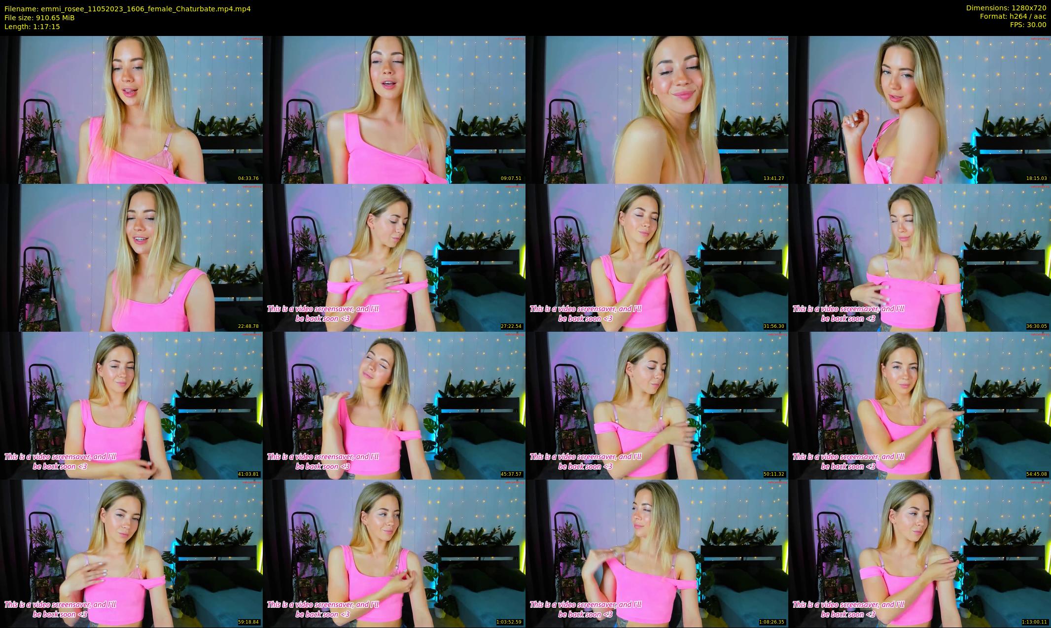 emmi_rosee — 78 minute Chaturbate female cam show recording, 720p, May 11, 2023