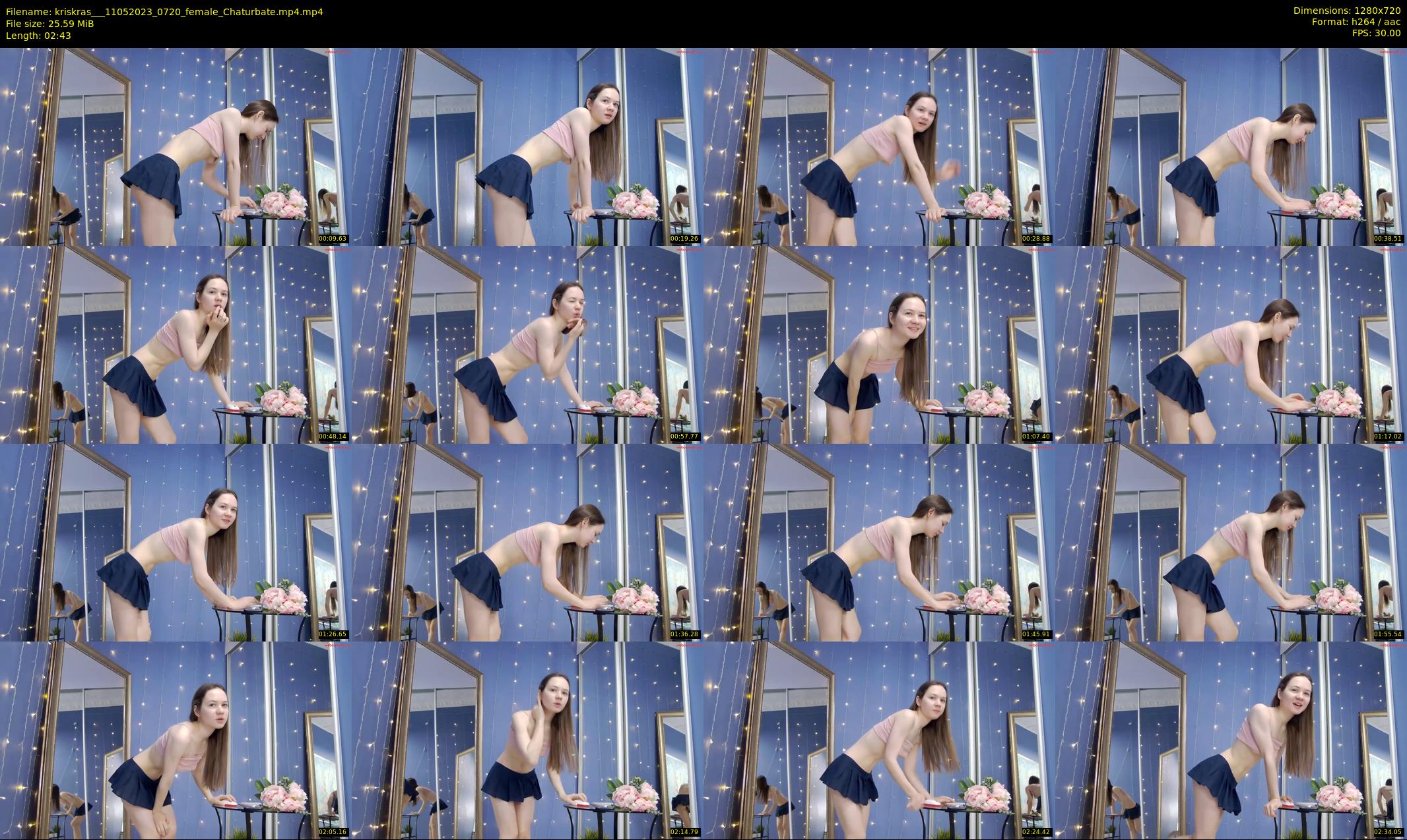 kriskras__ — 3 minute Chaturbate female cam show recording, 720p, May 11, 2023