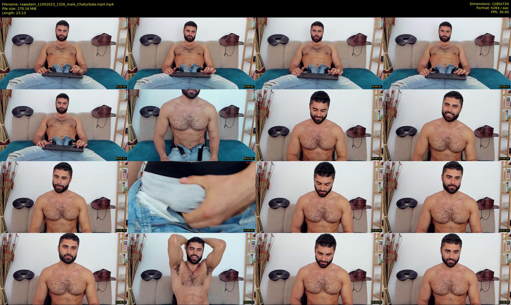 rawadam — 24 minute Chaturbate male cam show recording, 720p, May 11, 2023