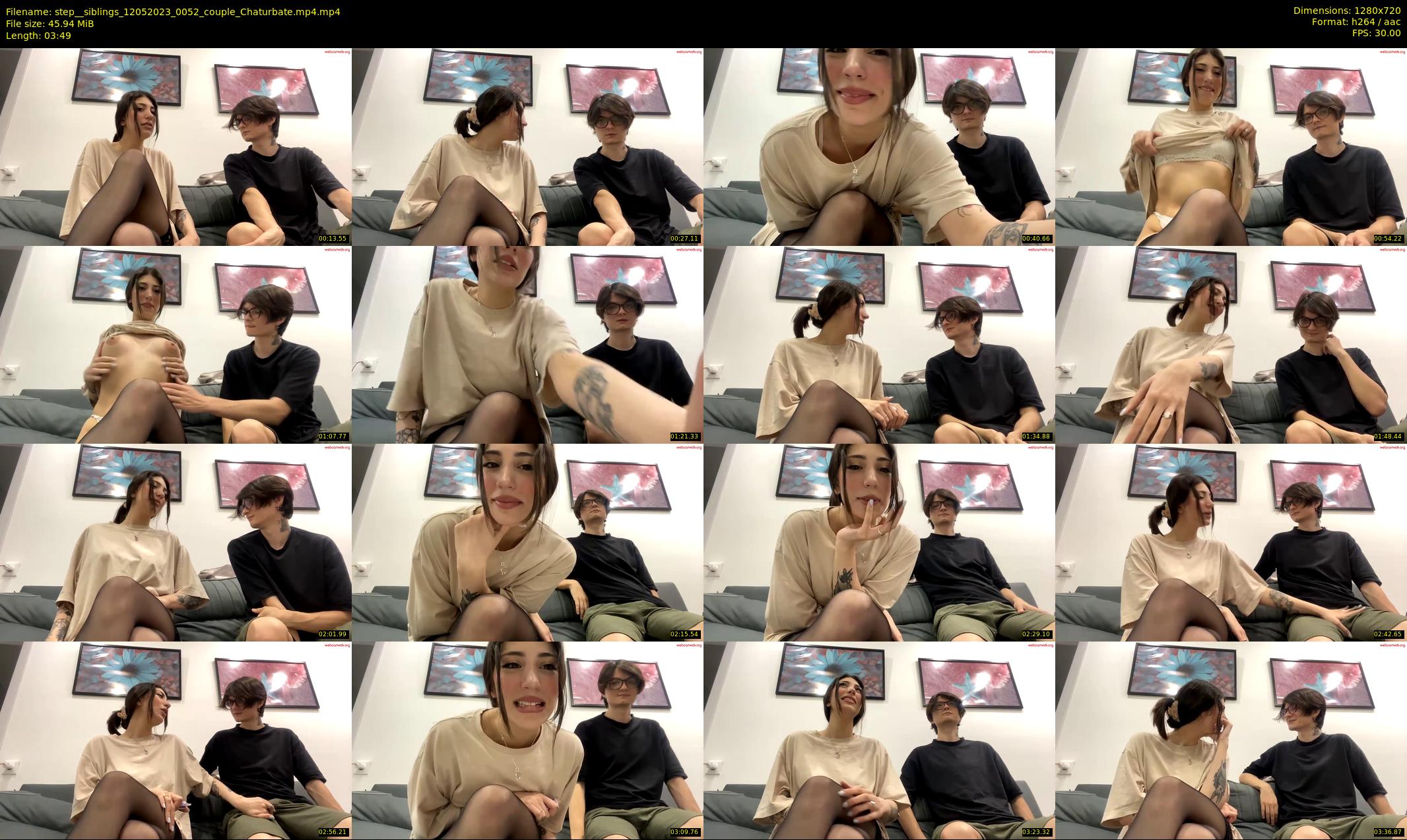 step__siblings — 4 minute Chaturbate couple cam show recording, 720p, May 12, 2023