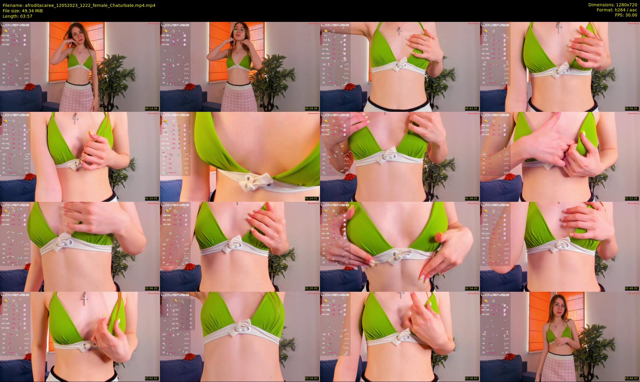 afroditacaree — 4 minute Chaturbate female cam show recording, 720p, May 12, 2023