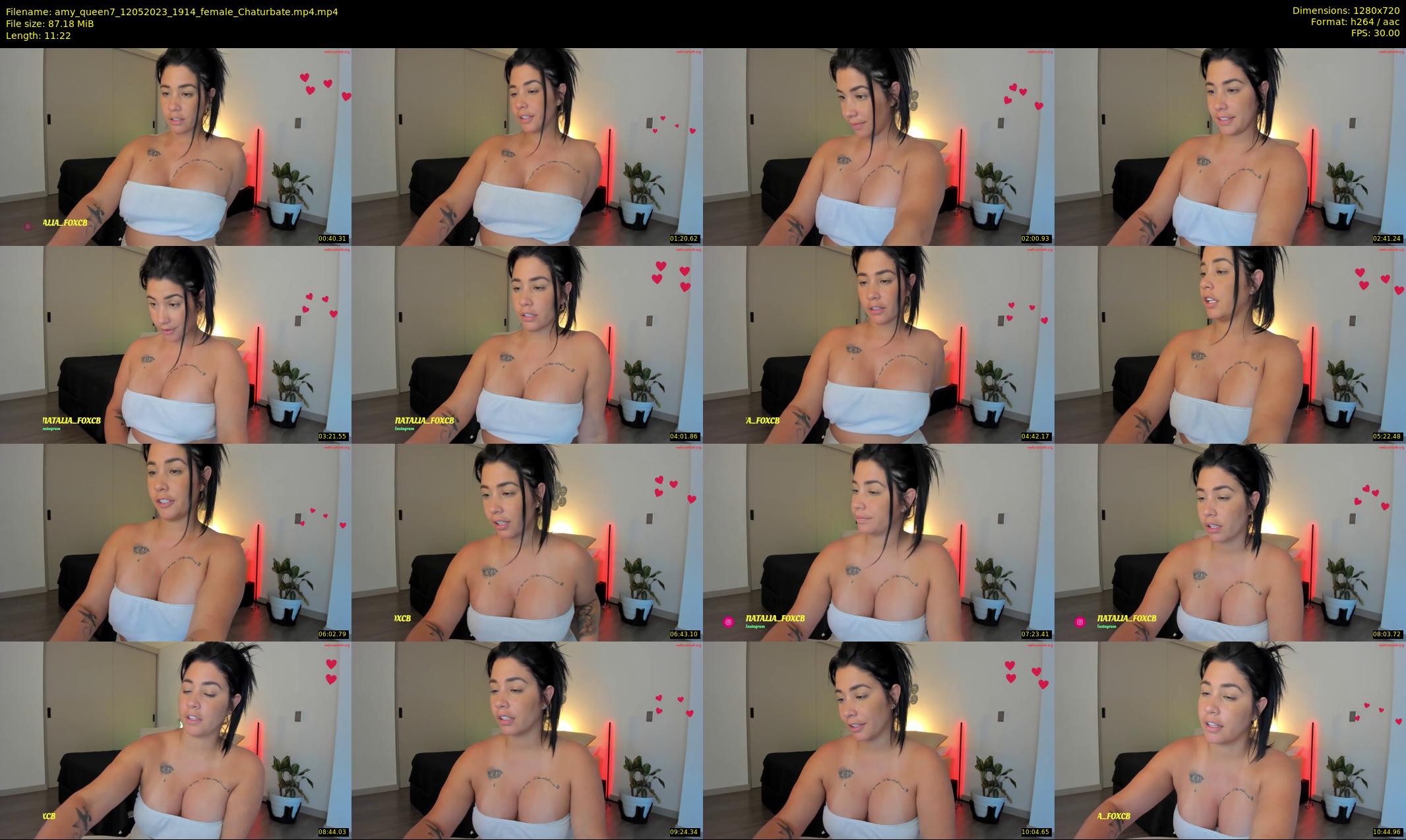 amy_queen7 — 12 minute Chaturbate female cam show recording, 720p, May 12, 2023