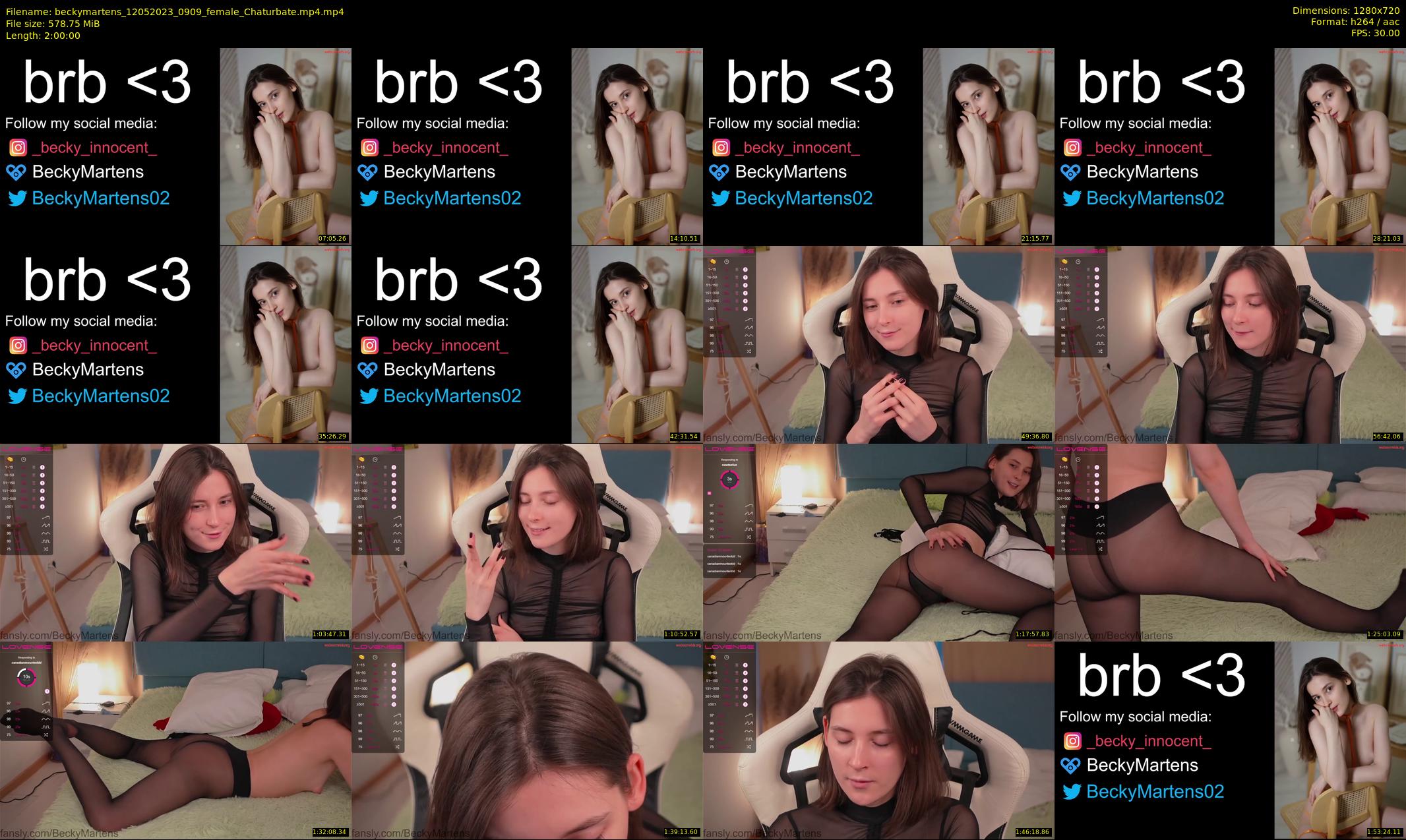 beckymartens — 120 minute Chaturbate female cam show recording, 720p, May 12, 2023