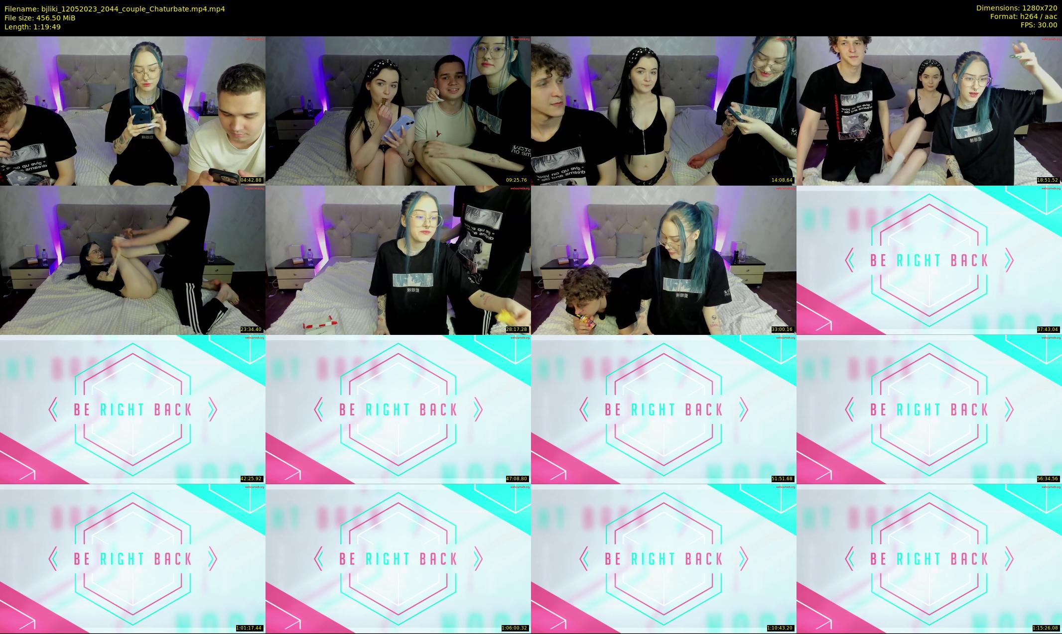 bjliki — 80 minute Chaturbate couple cam show recording, 720p, May 12, 2023