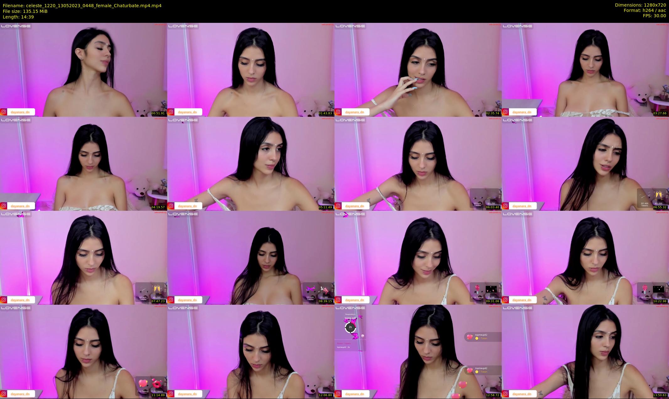 celeste_1220 — 15 minute Chaturbate female cam show recording, 720p, May 13, 2023