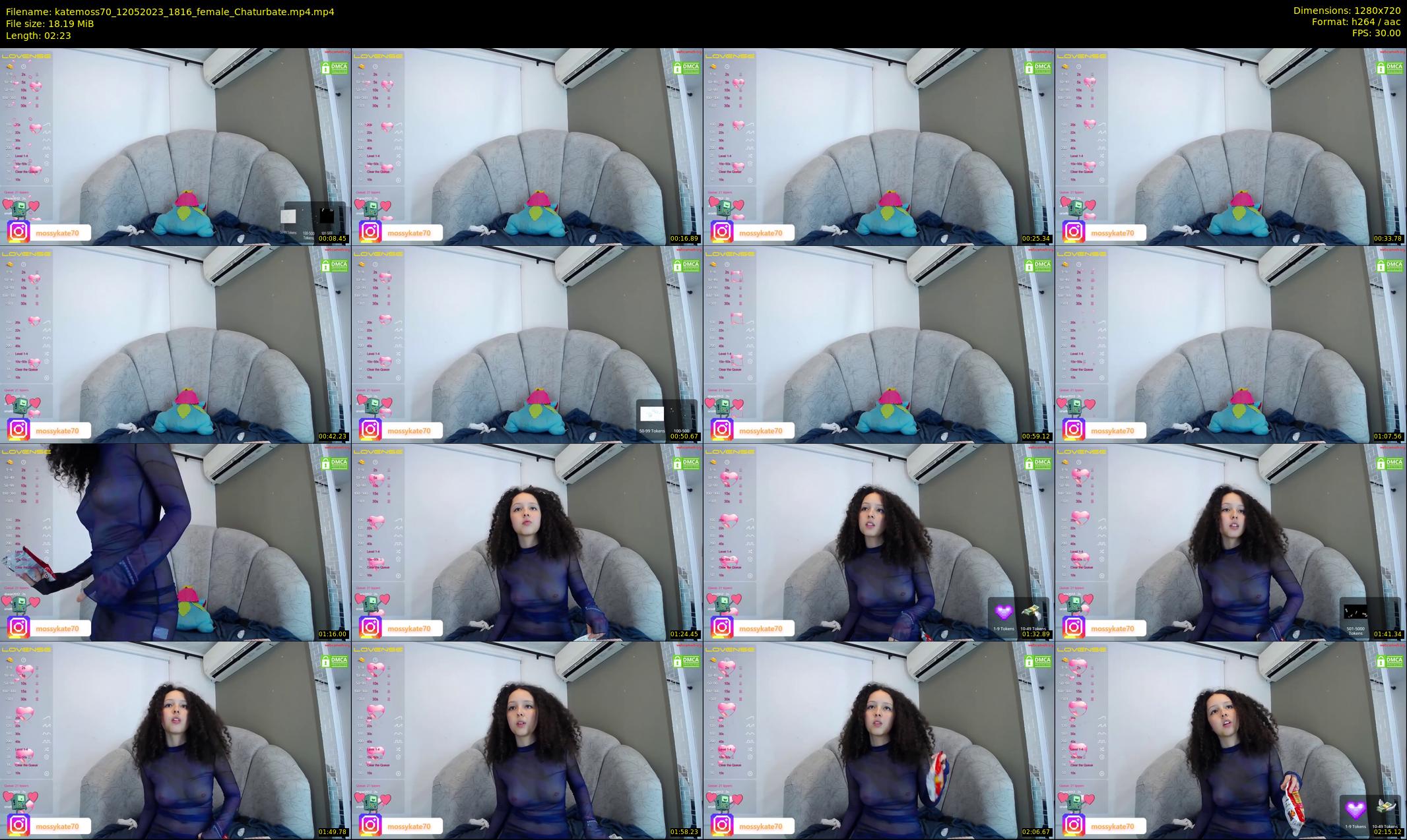 katemoss70 — 3 minute Chaturbate female cam show recording, 720p, May 12, 2023