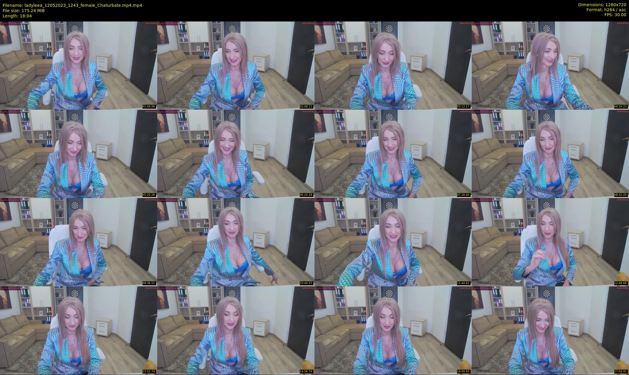 ladyleea — 19 minute Chaturbate female cam show recording, 720p, May 12, 2023