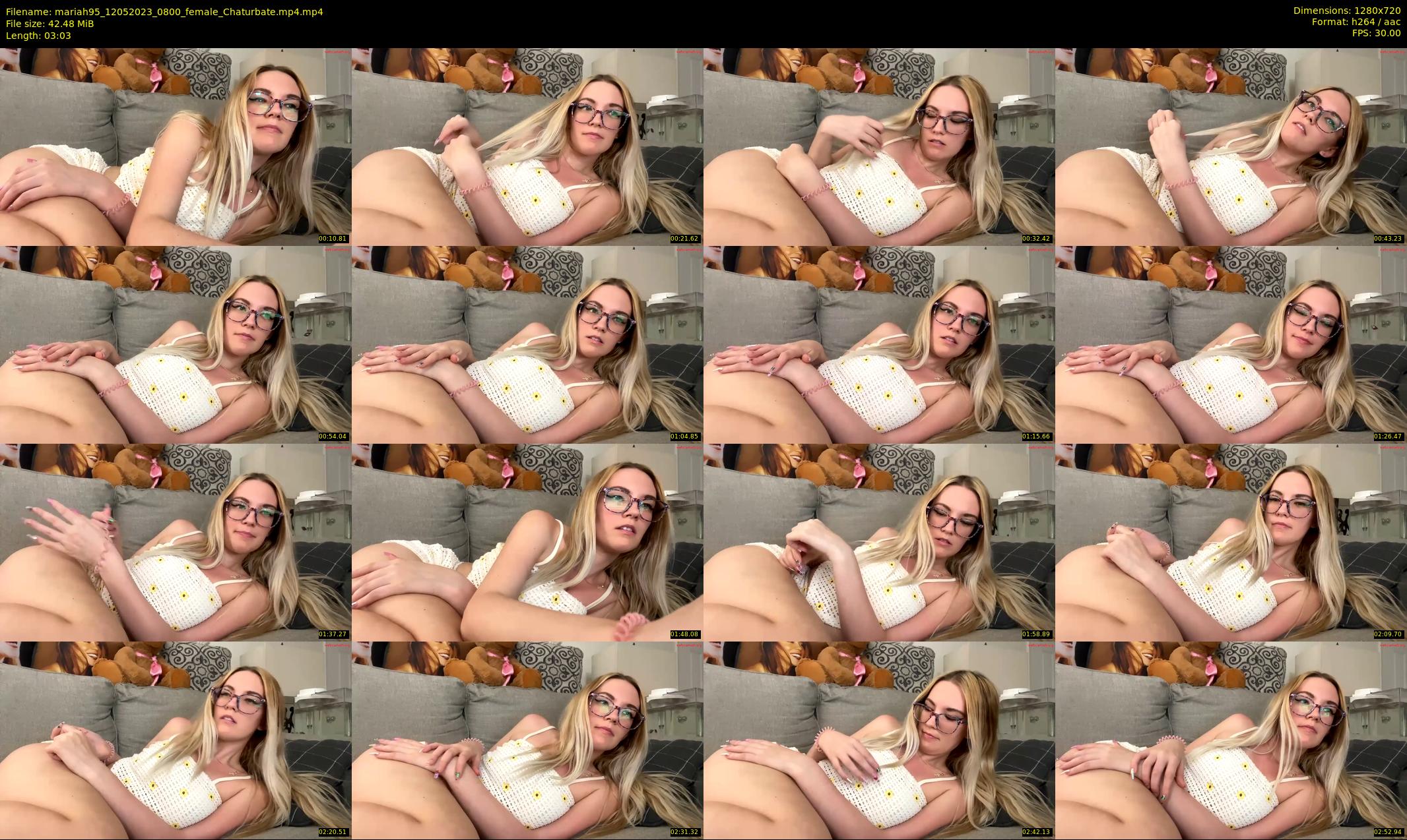 mariah95 — 4 minute Chaturbate female cam show recording, 720p, May 12, 2023
