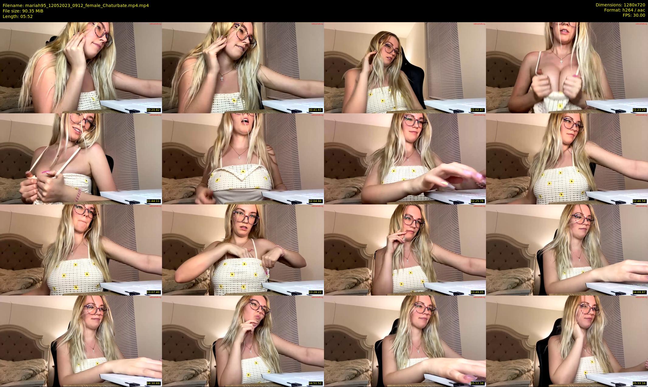 mariah95 — 6 minute Chaturbate female cam show recording, 720p, May 12, 2023
