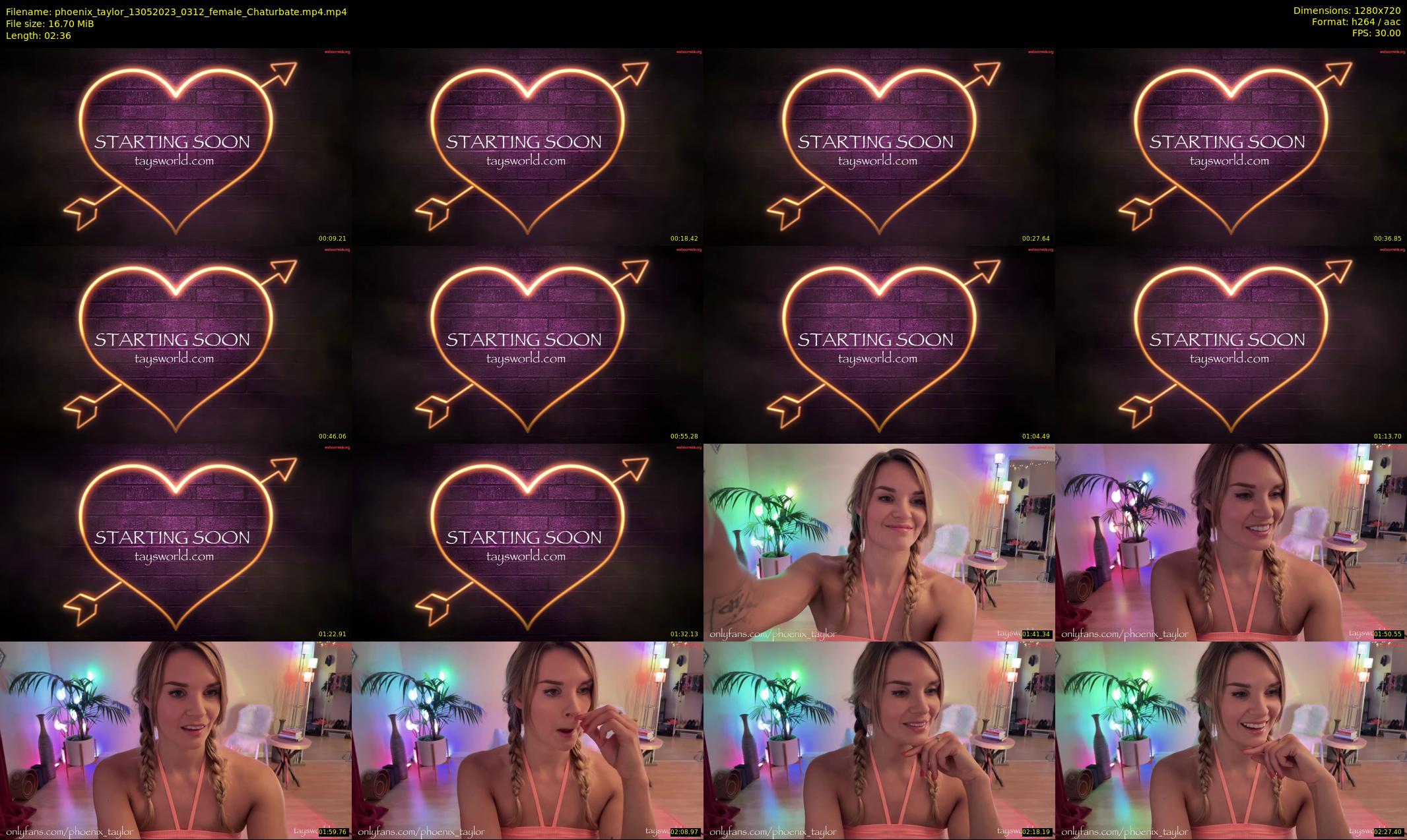 phoenix_taylor — 3 minute Chaturbate female cam show recording, 720p, May 13, 2023