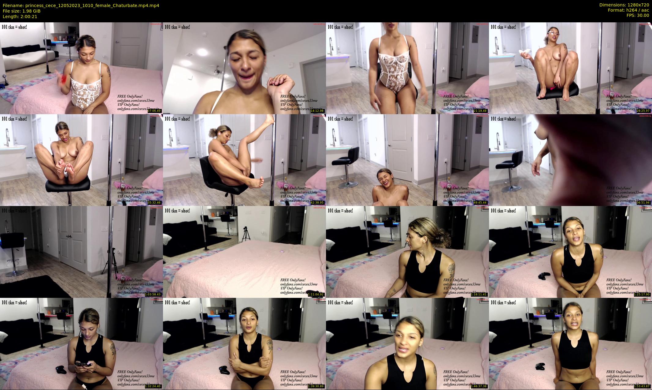 princess_cece — 121 minute Chaturbate female cam show recording, 720p, May 12, 2023