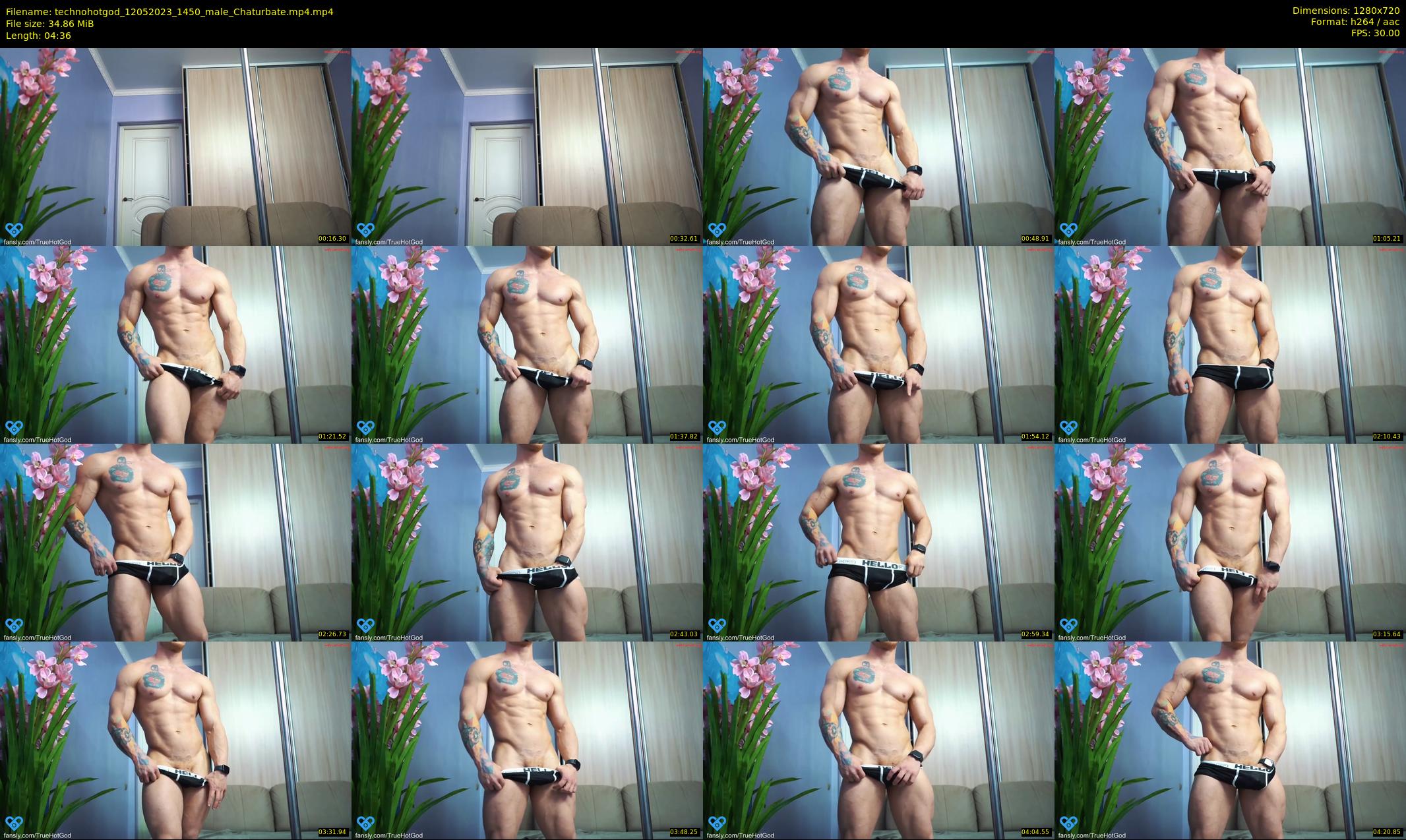 technohotgod — 5 minute Chaturbate male cam show recording, 720p, May 12, 2023