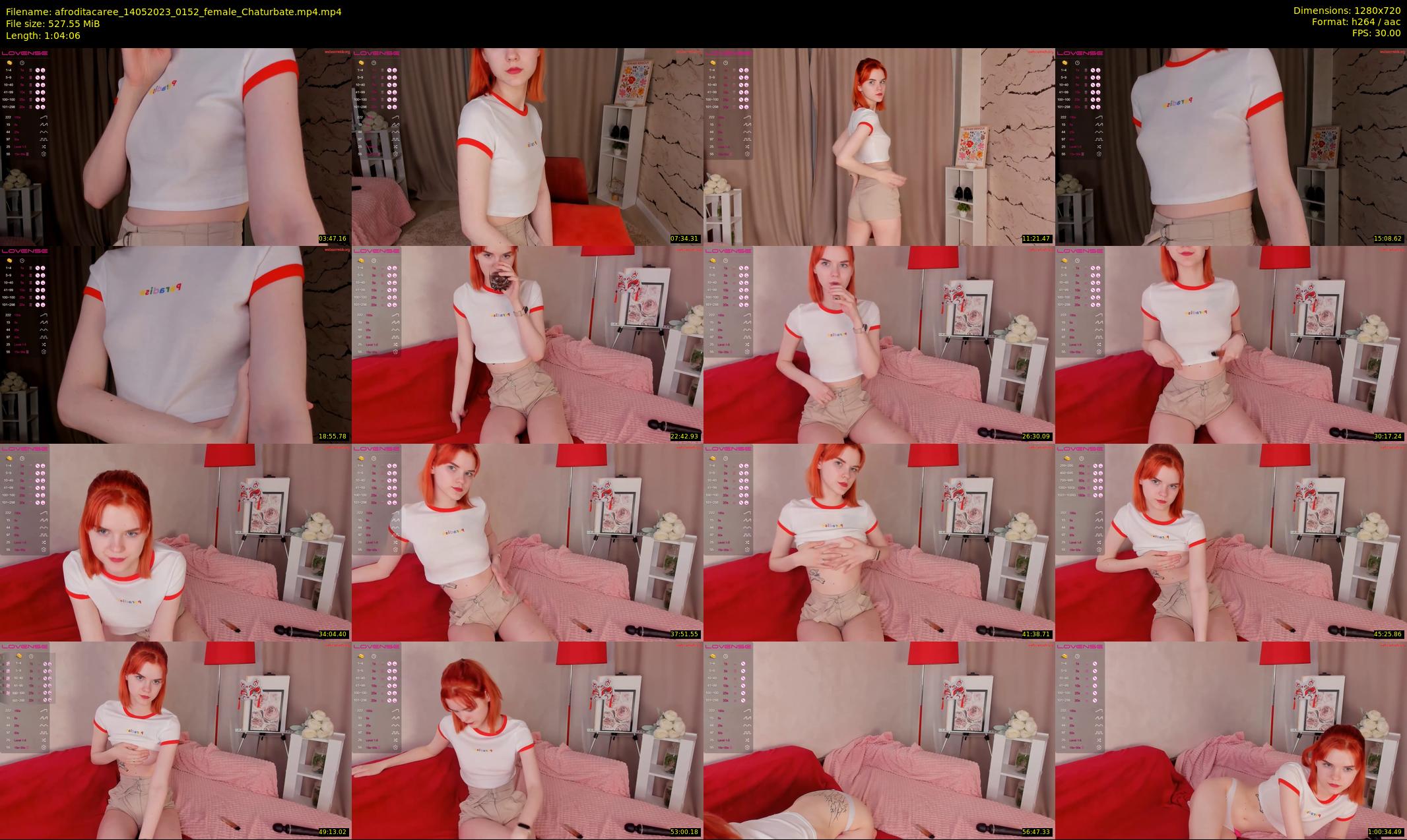 afroditacaree — 65 minute Chaturbate female cam show recording, 720p, May 14, 2023
