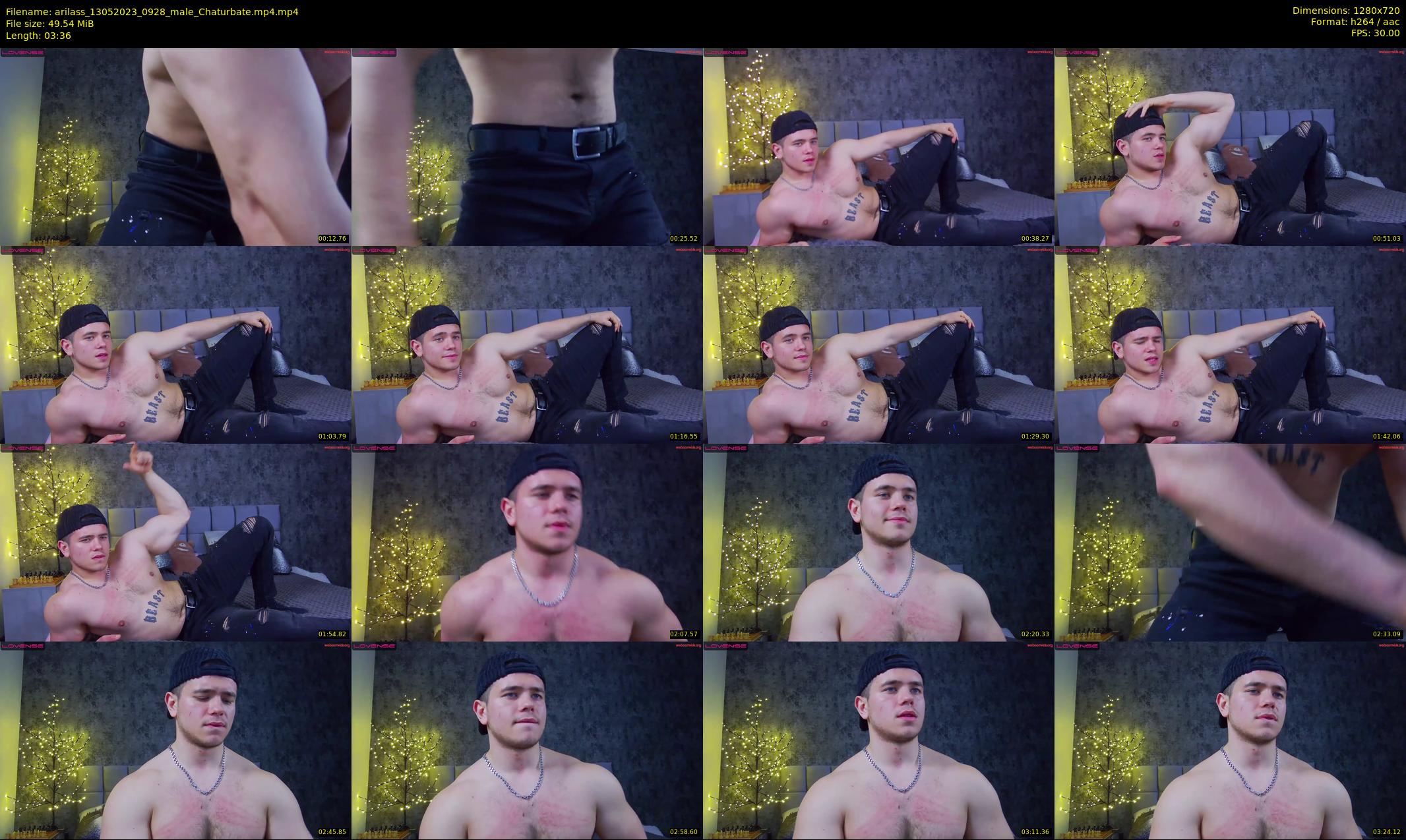 arilass — 4 minute Chaturbate male cam show recording, 720p, May 13, 2023