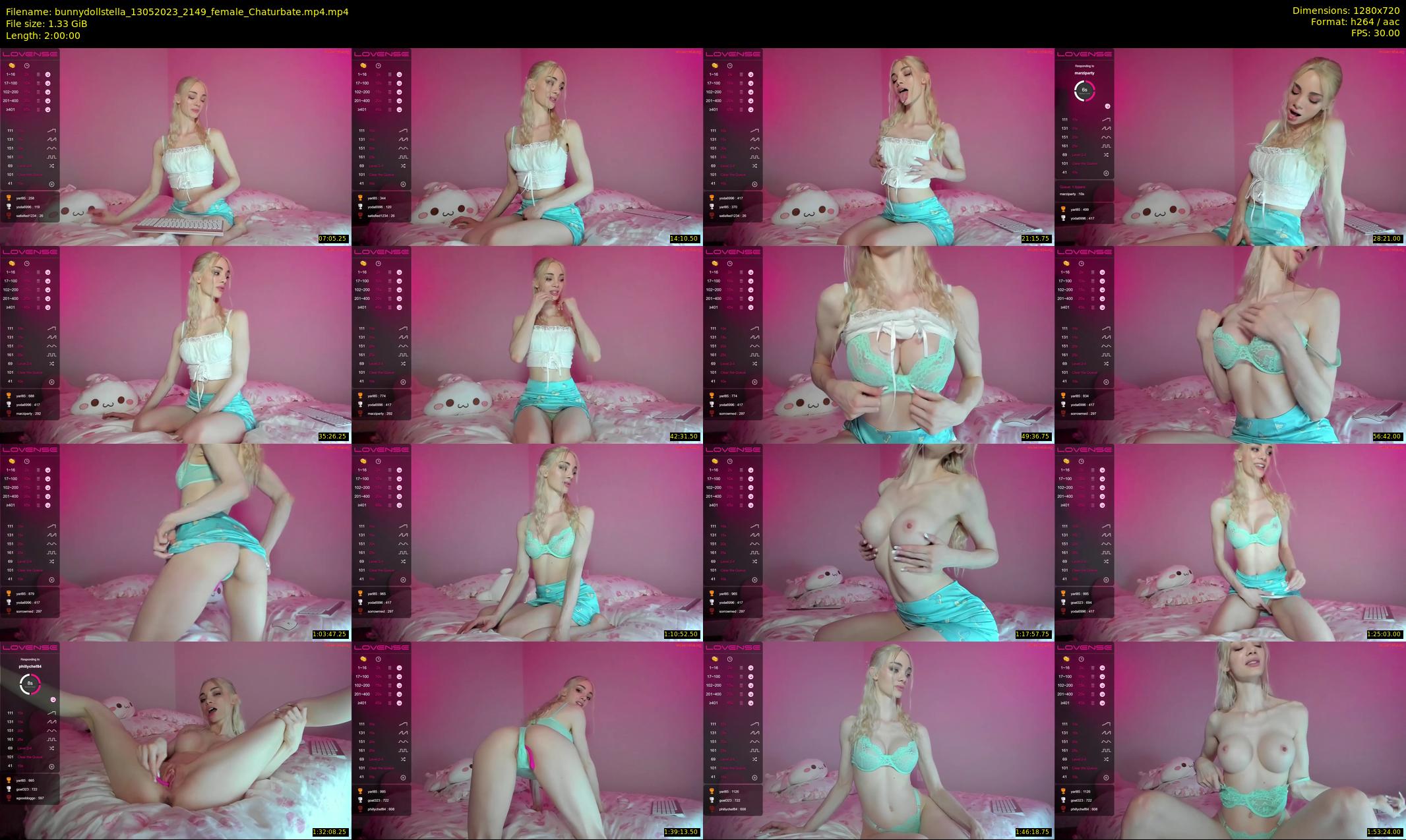bunnydollstella — 120 minute Chaturbate female cam show recording, 720p, May 13, 2023