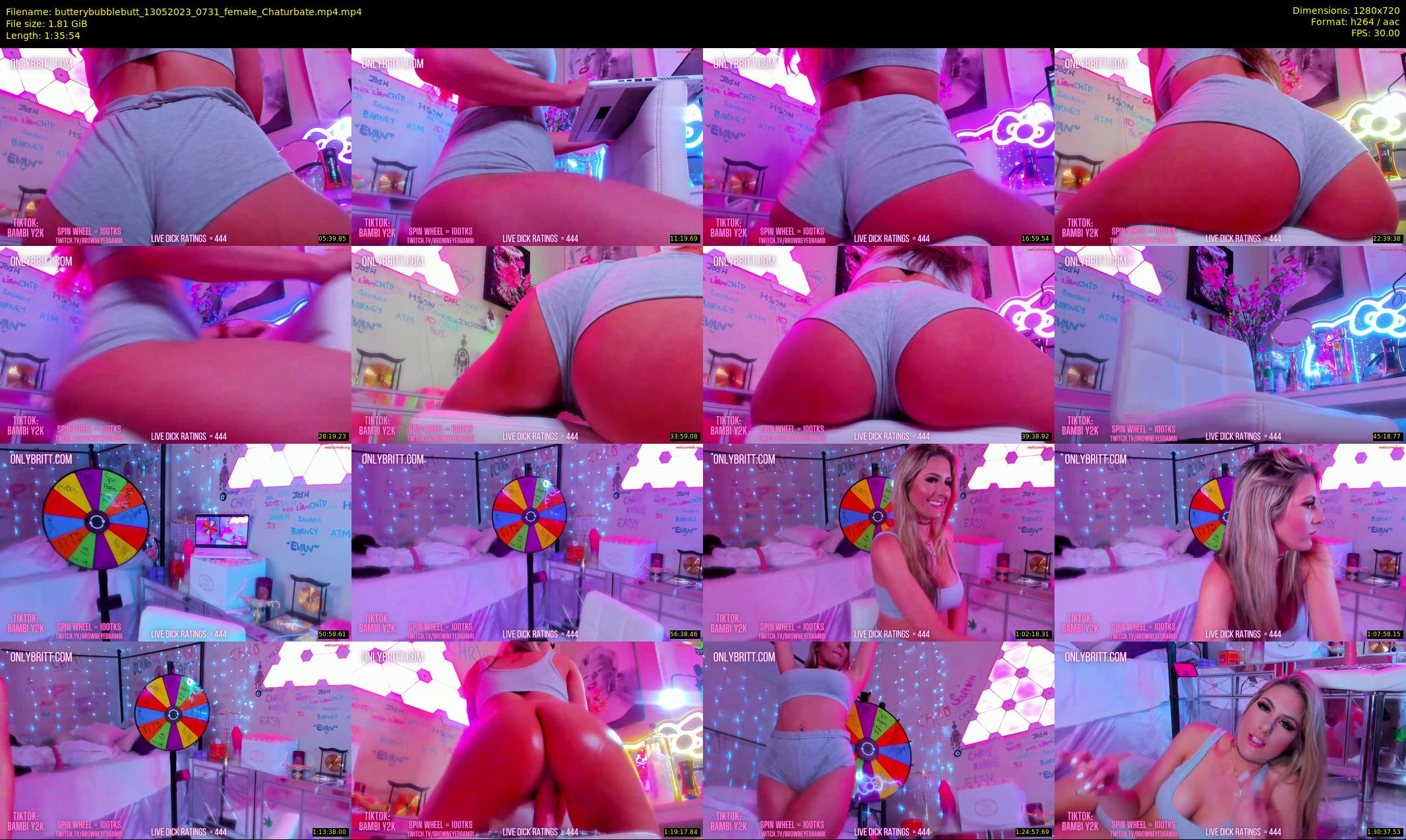 butterybubblebutt — 96 minute Chaturbate couple cam show recording, 720p, May 13, 2023
