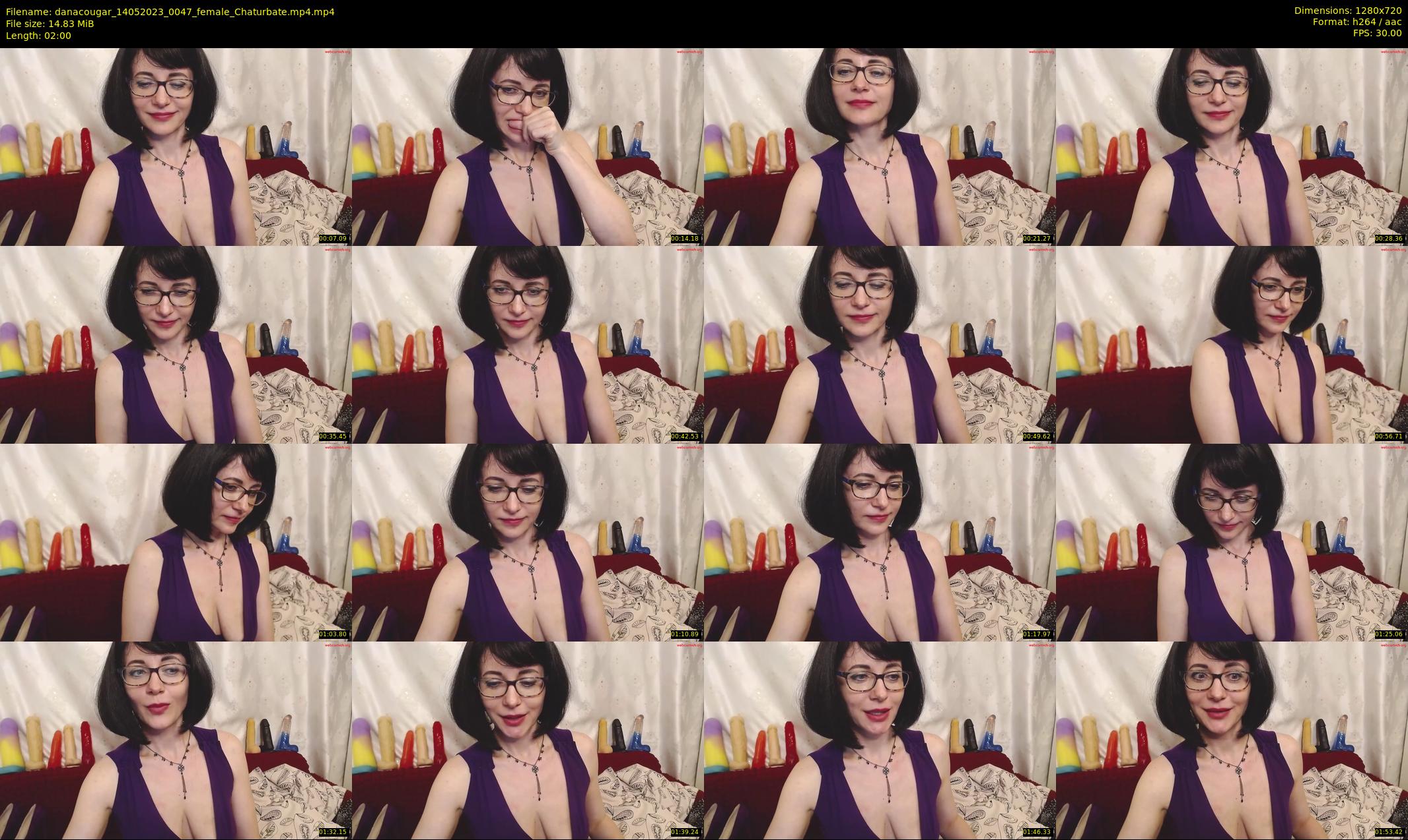danacougar — 2 minute Chaturbate female cam show recording, 720p, May 14, 2023