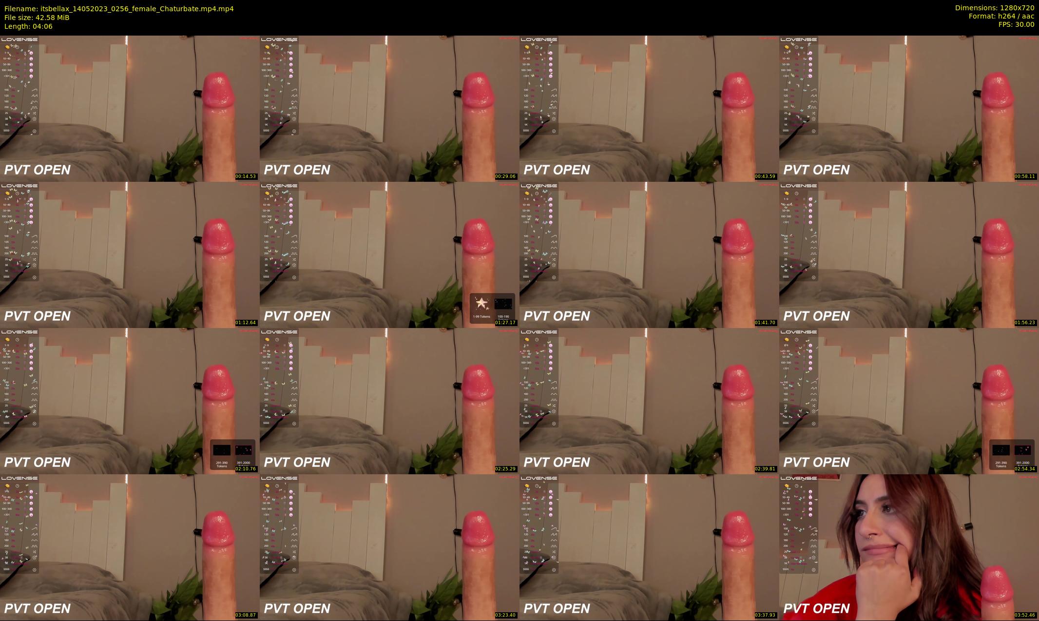 itsbellax — 5 minute Chaturbate female cam show recording, 720p, May 14, 2023