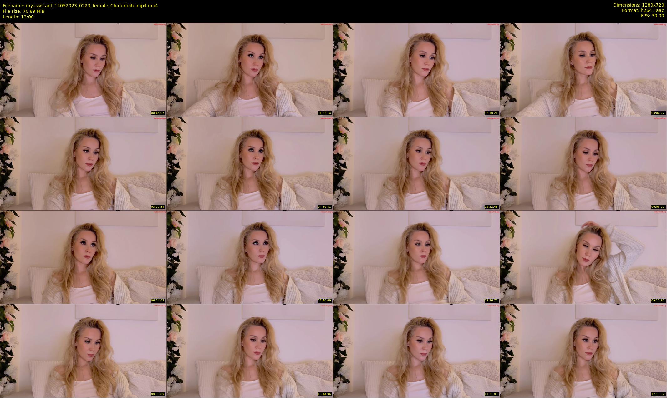 myassistant — 13 minute Chaturbate female cam show recording, 720p, May 14, 2023