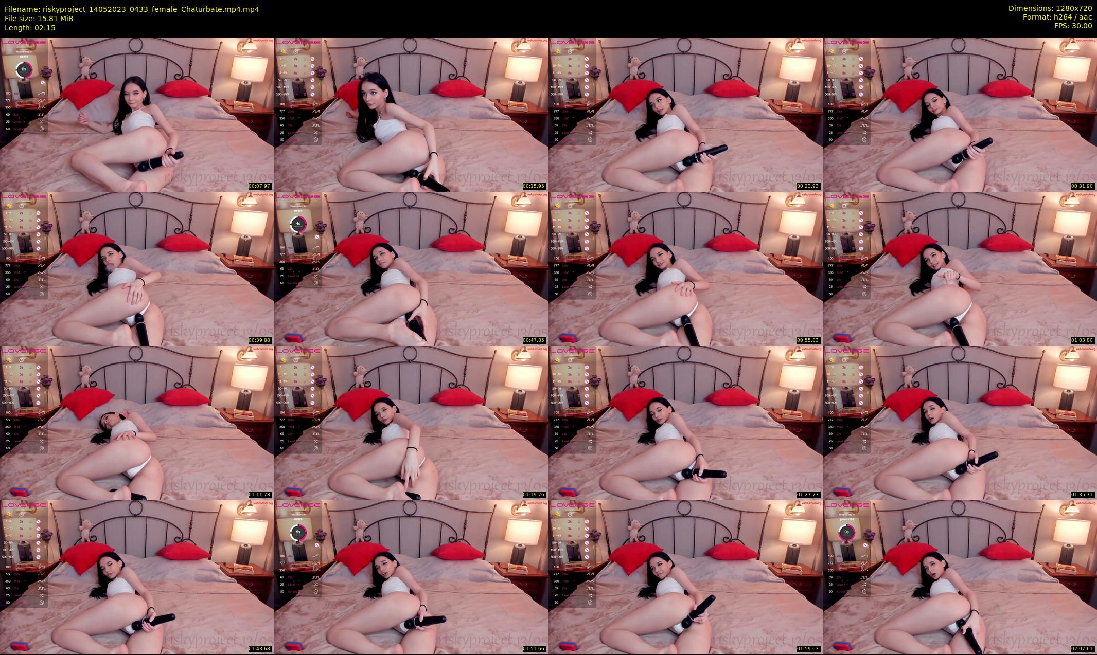 riskyproject — 3 minute Chaturbate couple cam show recording, 720p, May 14, 2023