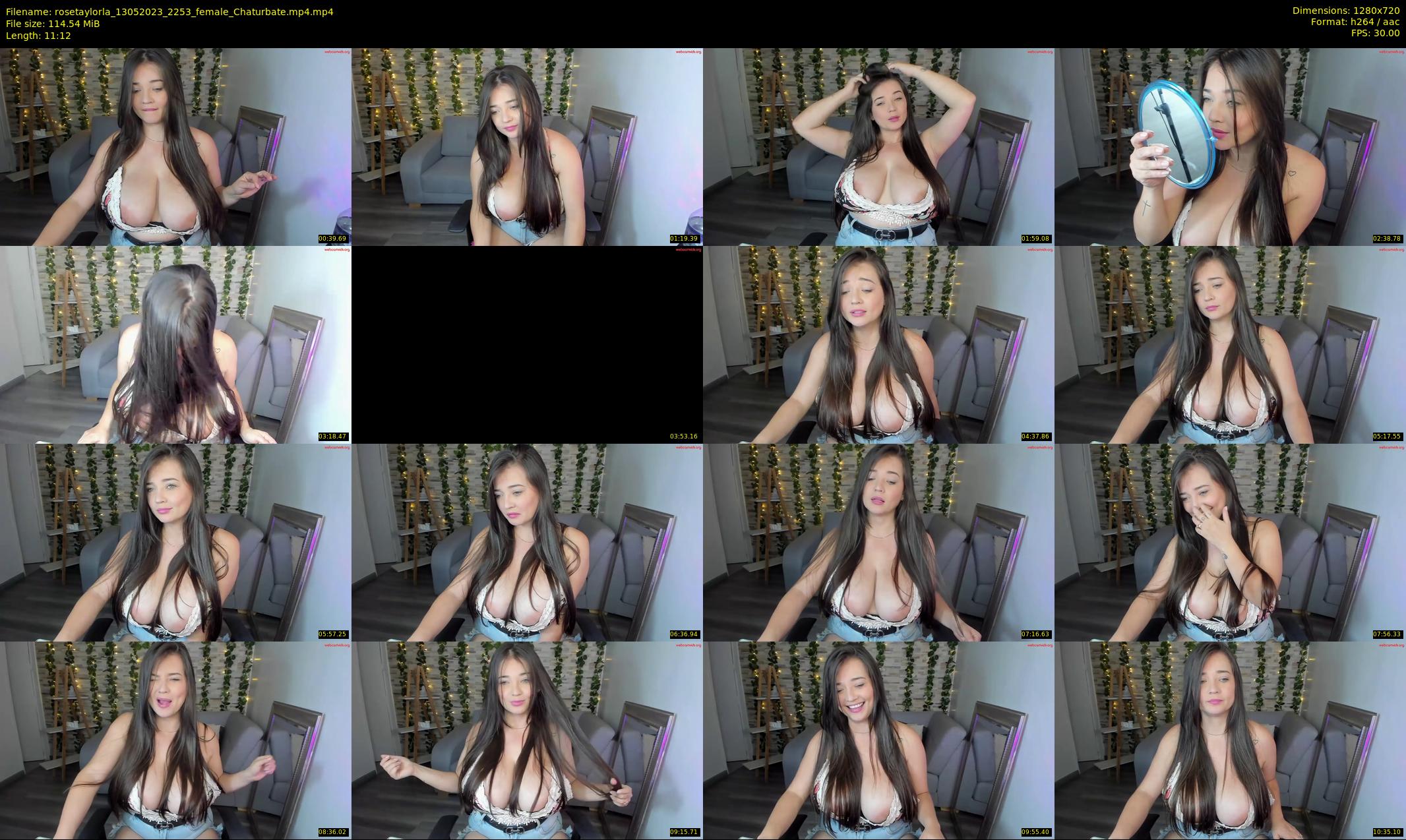rosetaylorla — 12 minute Chaturbate female cam show recording, 720p, May 13, 2023