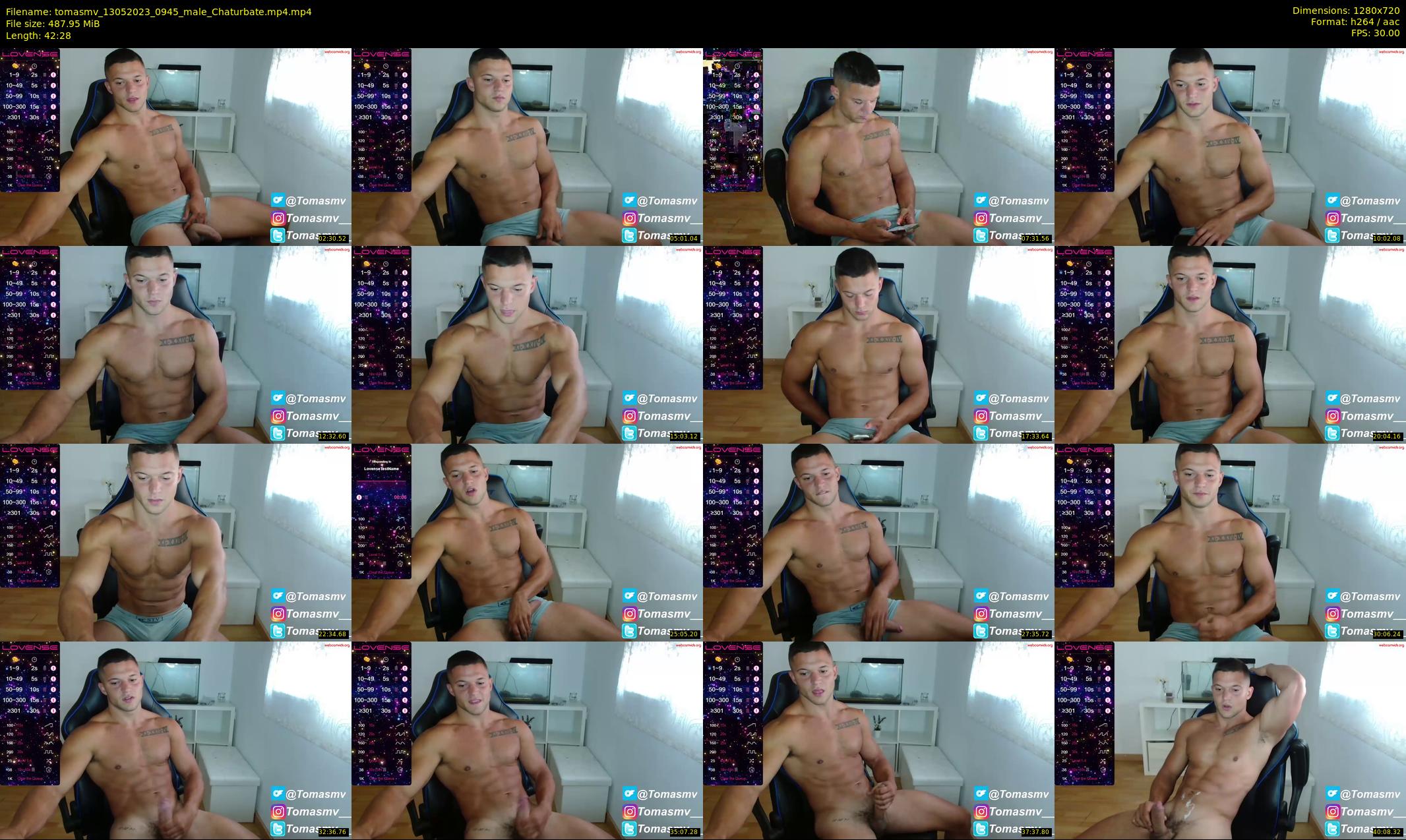 tomasmv — 43 minute Chaturbate male cam show recording, 720p, May 13, 2023
